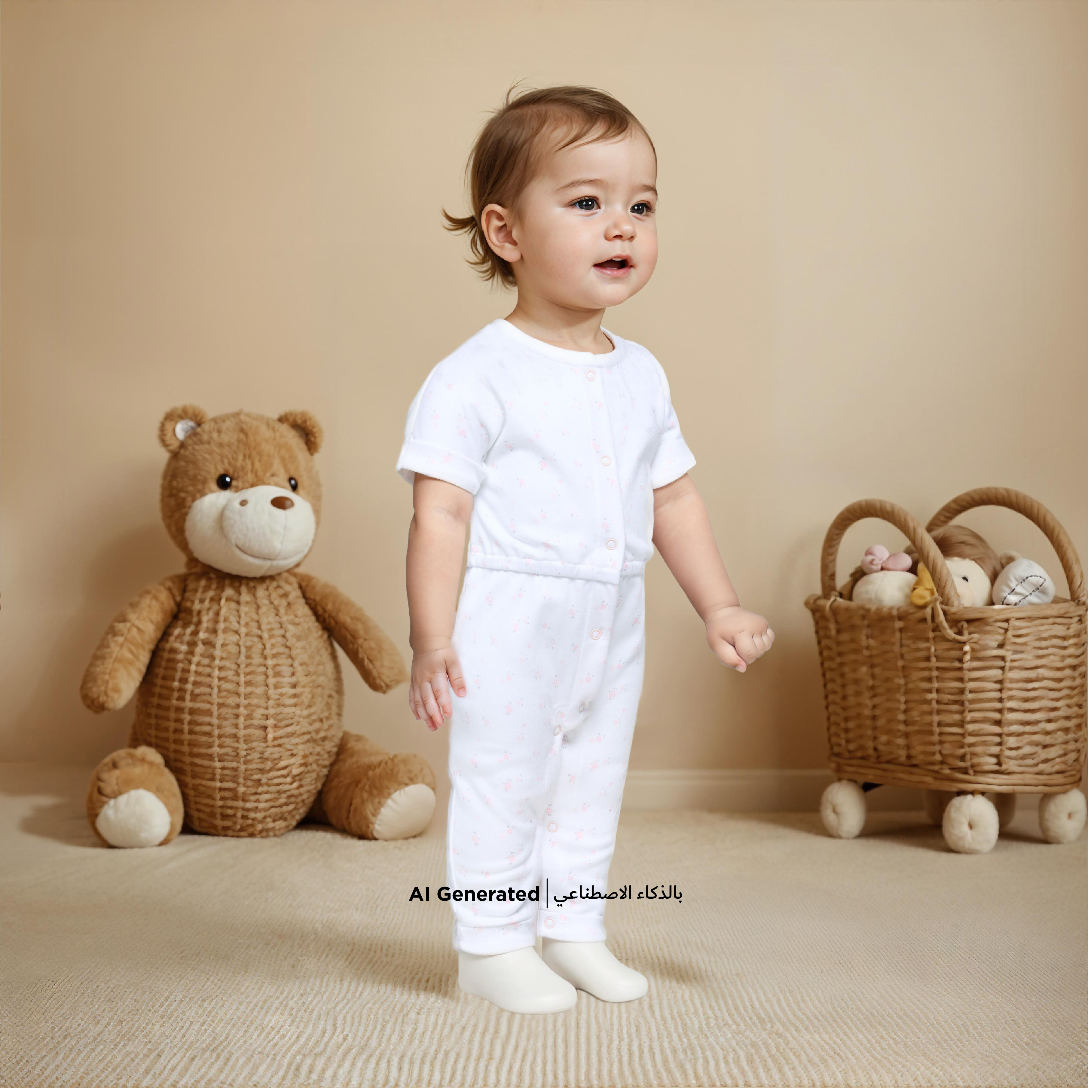 Juniors All-Over Floral Print Sleepsuit with Short Sleeves-baby-girls-clothing-nightwear-sleepsuits-image-6