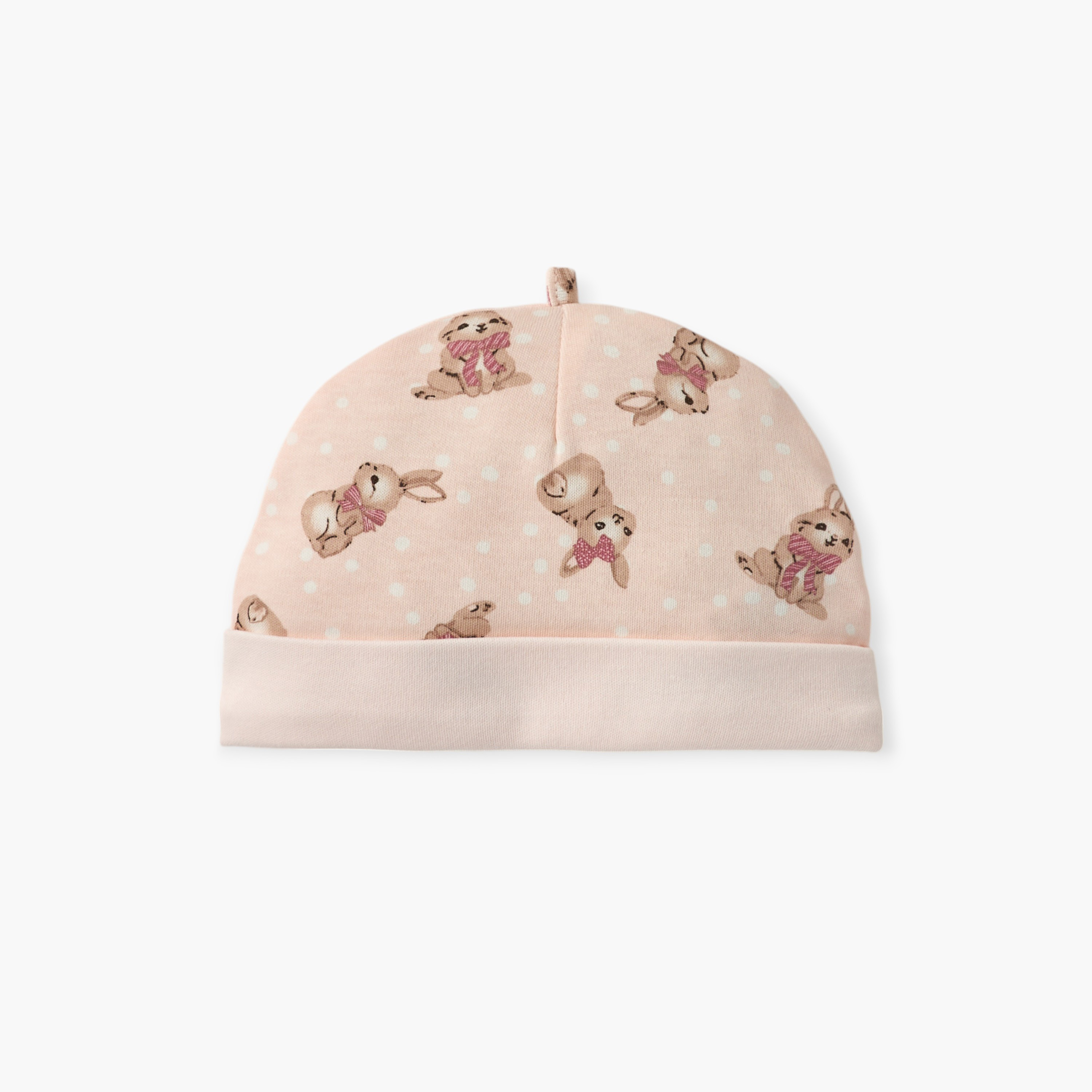 Juniors All-Over Bunny Print Beanie-baby-girls-accessories-caps-image-1