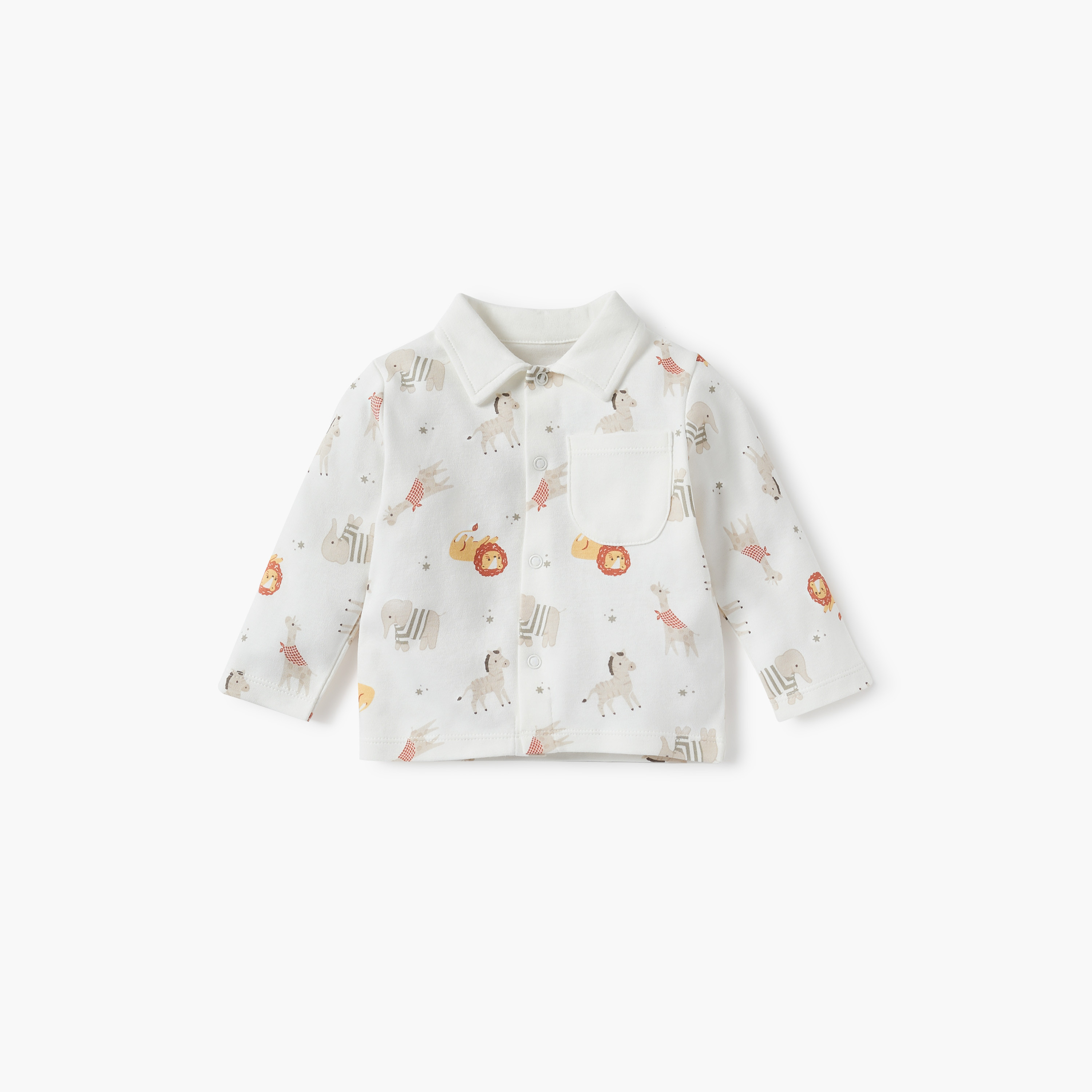Juniors Animal Print Shirt and Pyjama Set-baby-boys-clothing-nightwear-pyjamasets-image-2