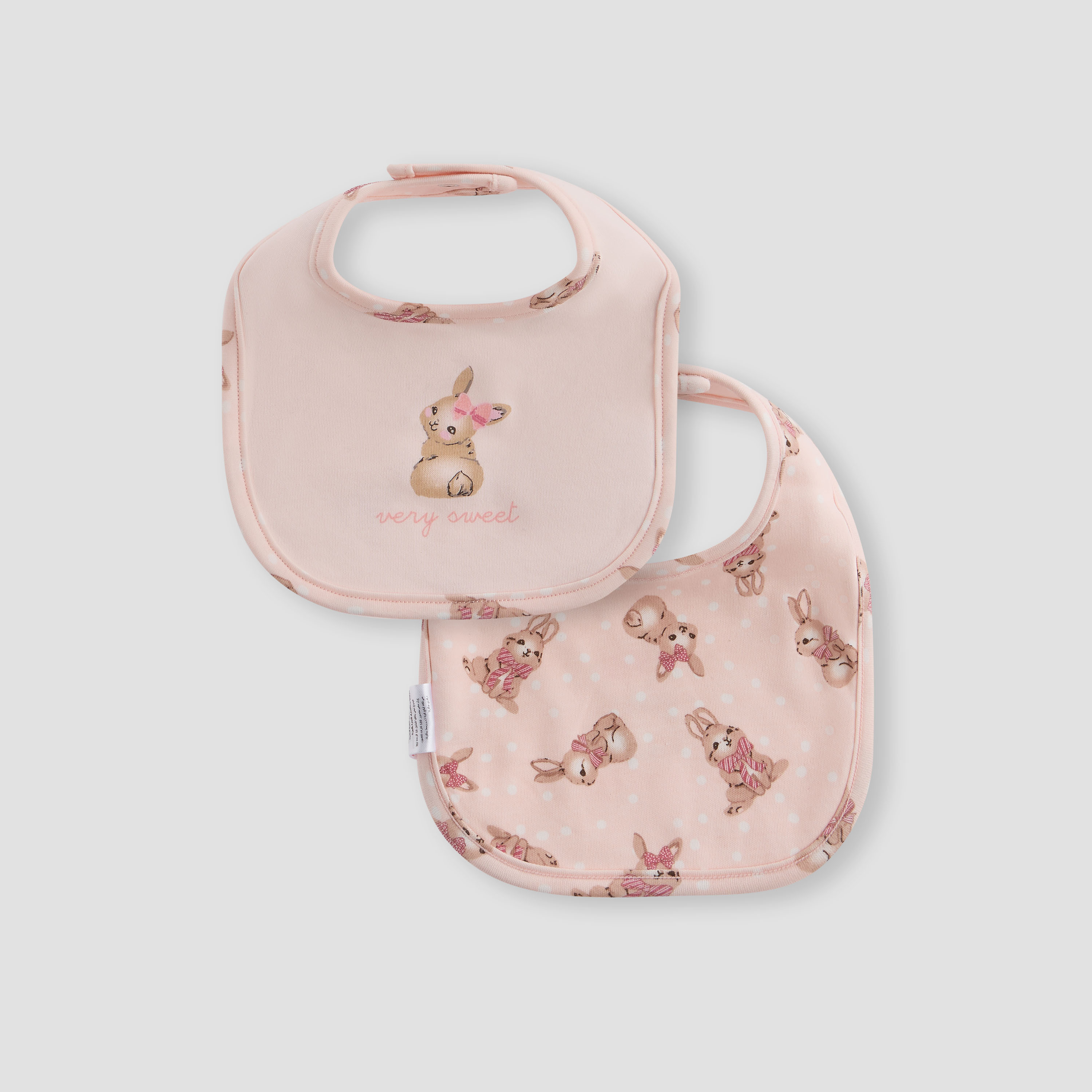 مريلة بطبعات أرنب بزر إغلاق من جونيورز-baby-feeding-bibs-image-1