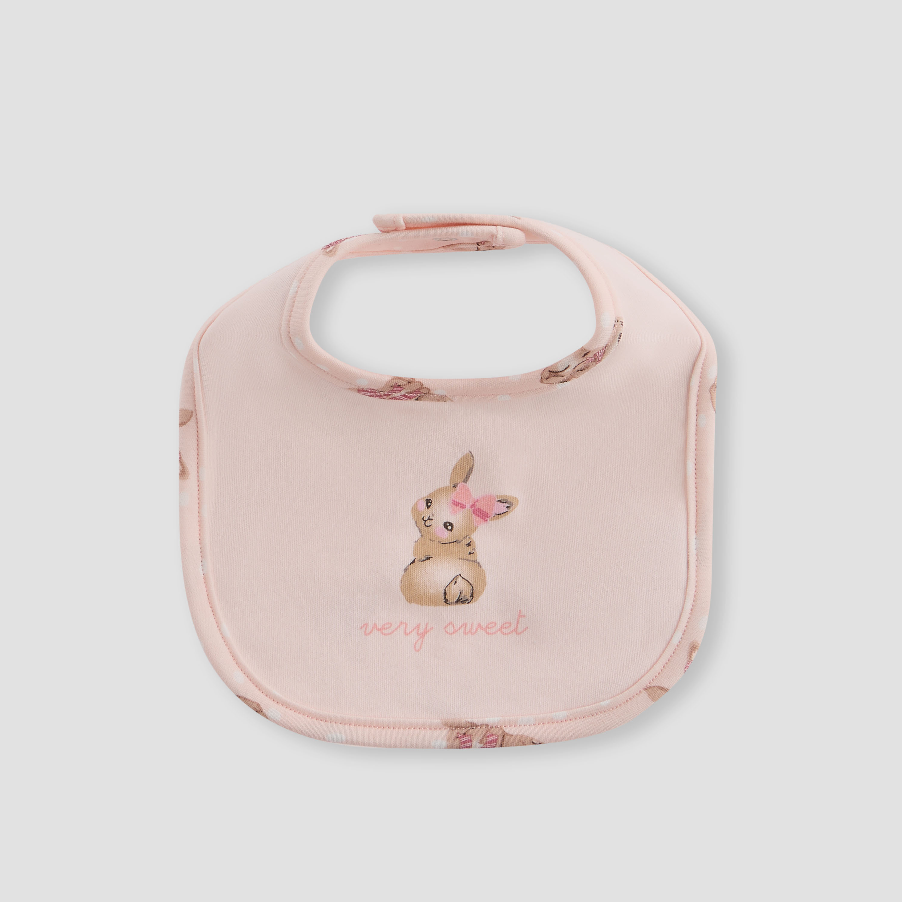 مريلة بطبعات أرنب بزر إغلاق من جونيورز-baby-feeding-bibs-image-2
