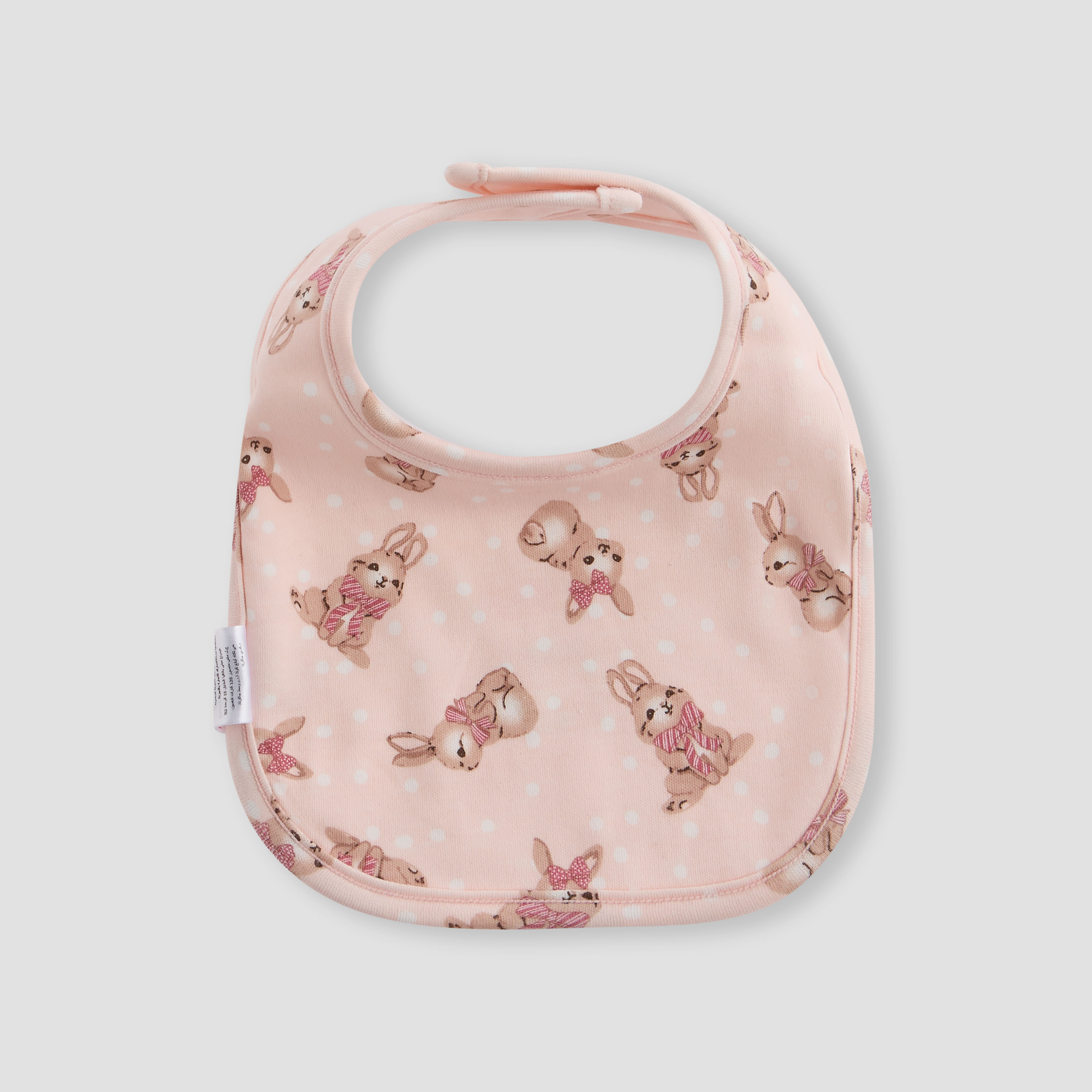 مريلة بطبعات أرنب بزر إغلاق من جونيورز-baby-feeding-bibs-image-3