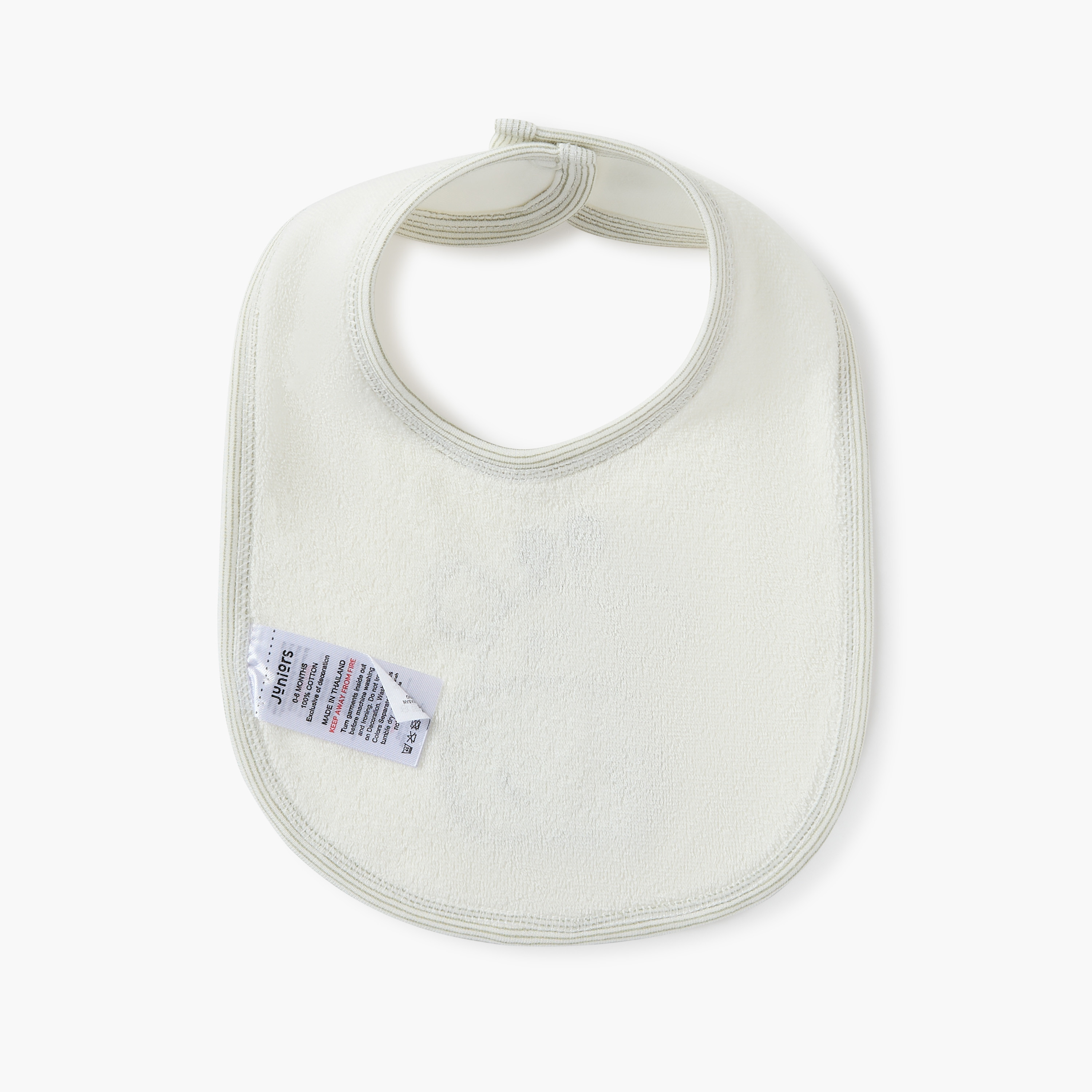 مريلة بتطريز زرافة وزر إغلاق من جونيورز-baby-feeding-bibs-image-2