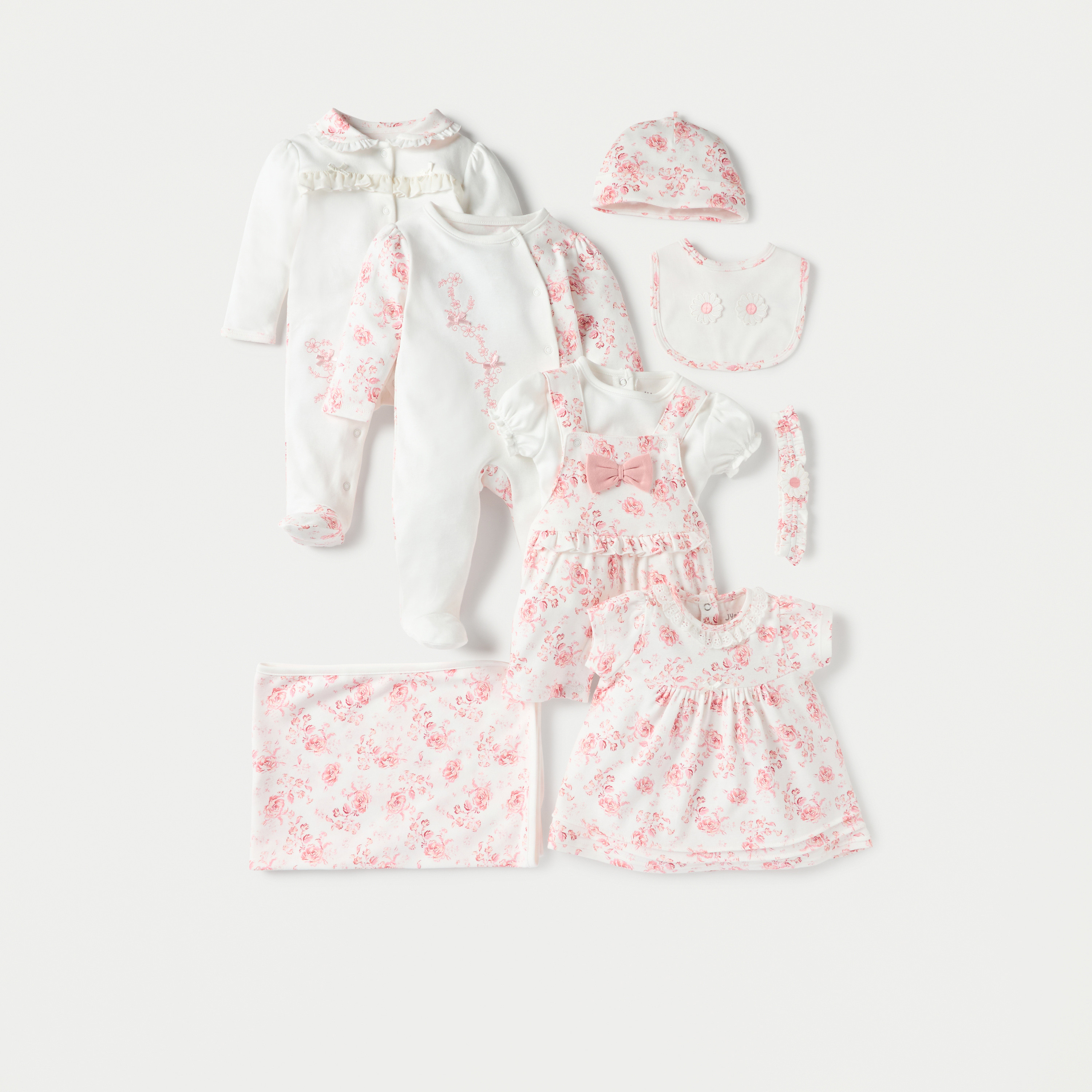 Juniors Floral Print A-line Dress with Round Neck and Short Sleeves-baby-girls-clothing-dressesandjumpsuits-image-5