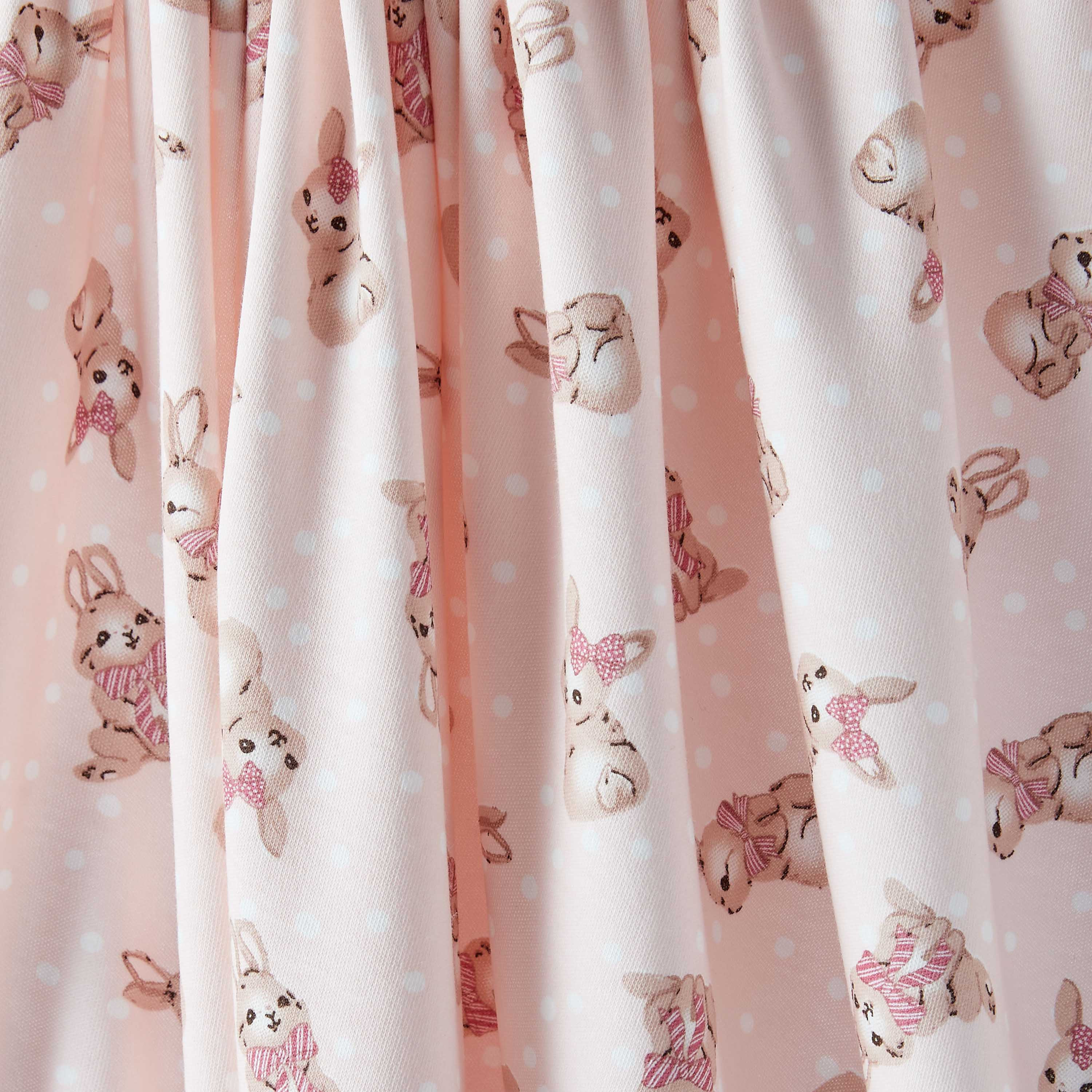 Juniors Bunny Print Receiving Blanket - 71x81 cm-baby-nursery-blanketsandswaddles-receivingblankets-image-4