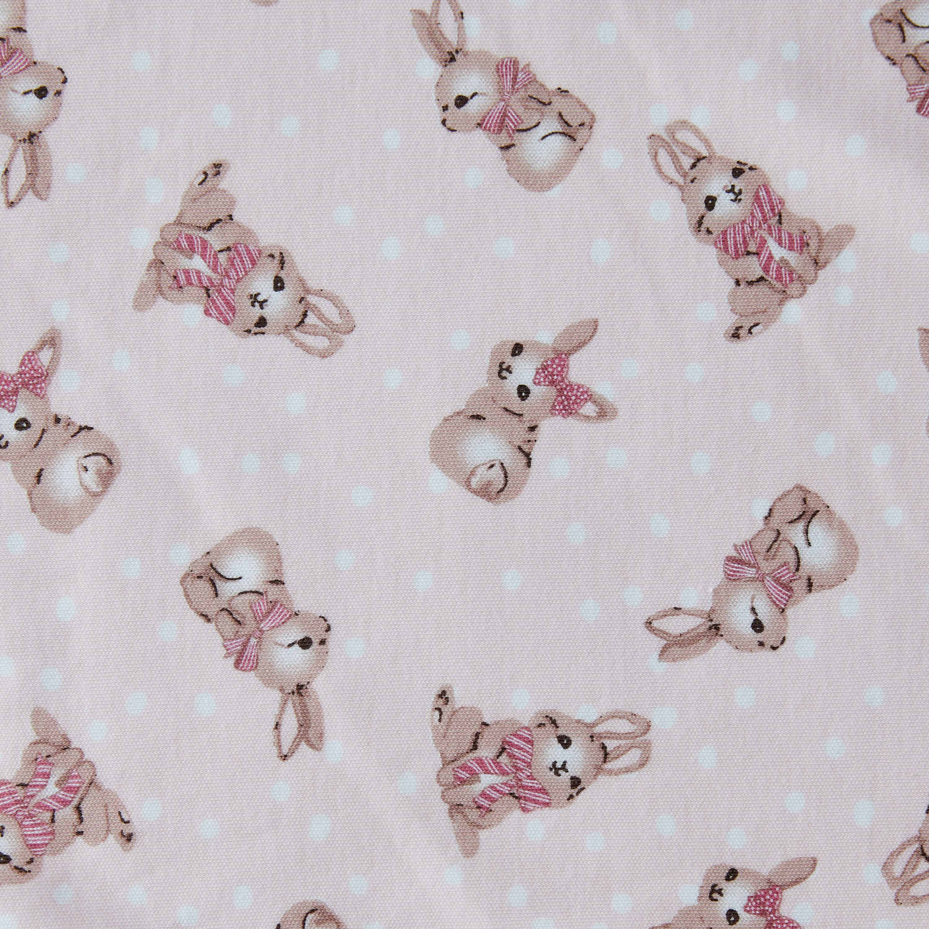 Juniors Bunny Print Receiving Blanket - 71x81 cm-baby-nursery-blanketsandswaddles-receivingblankets-image-5