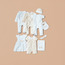 بطانية لحديثي الولادة بفيونكة وطبعات زهرية من جونيورز - 70x70 سم.-baby-nursery-blanketsandswaddles-receivingblankets-image-1