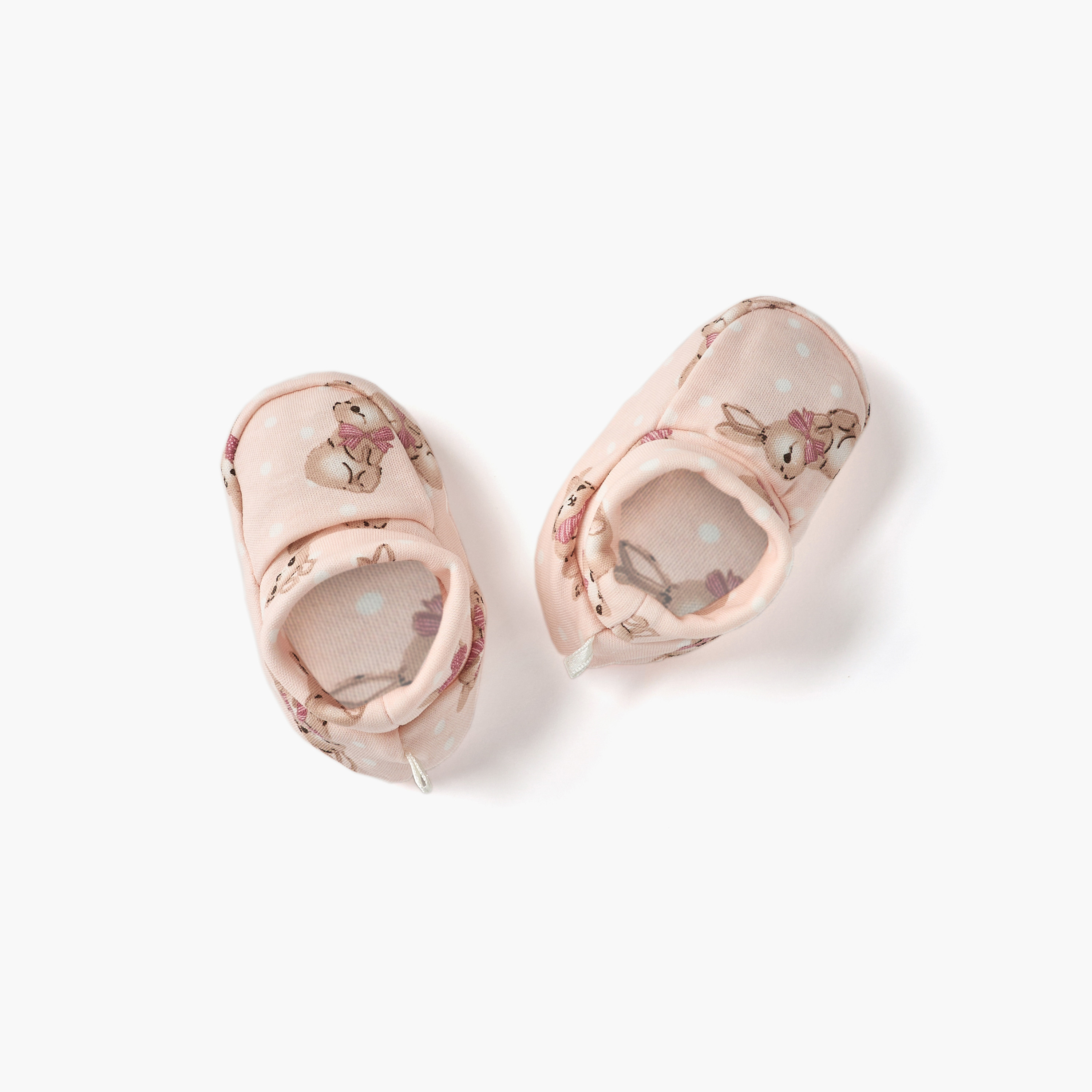 Juniors Bunny Print Booties-baby-girls-shoes-booties-image-1