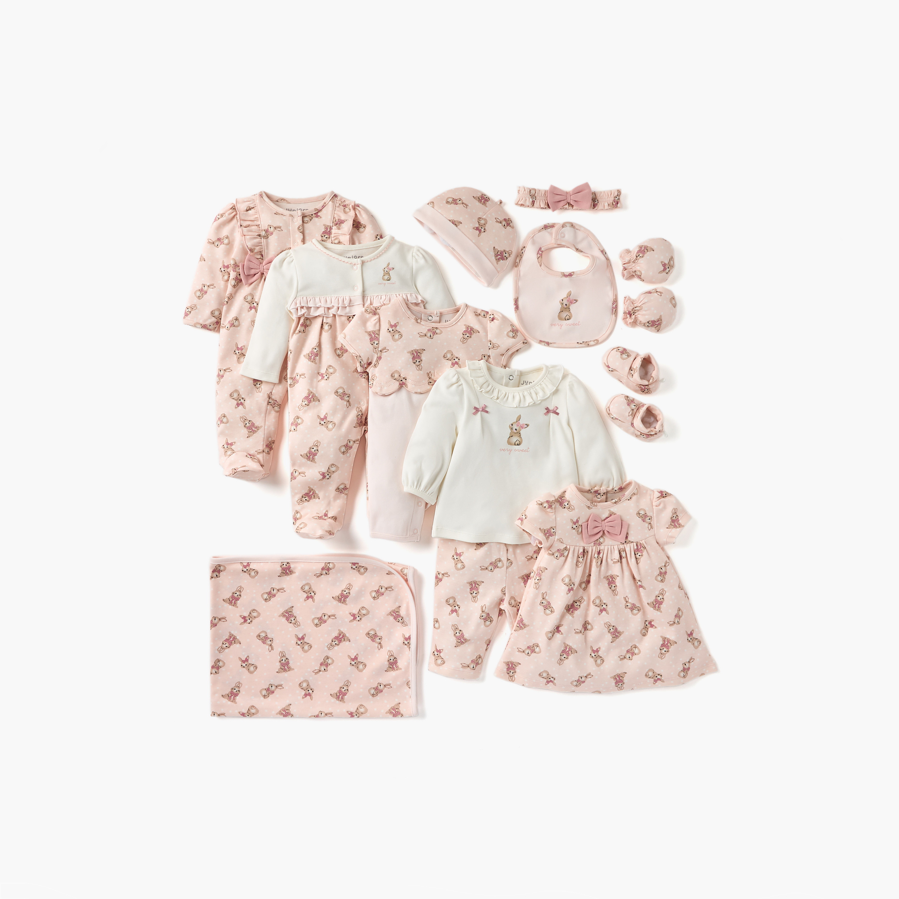 Juniors Bunny Print Booties-baby-girls-shoes-booties-image-6