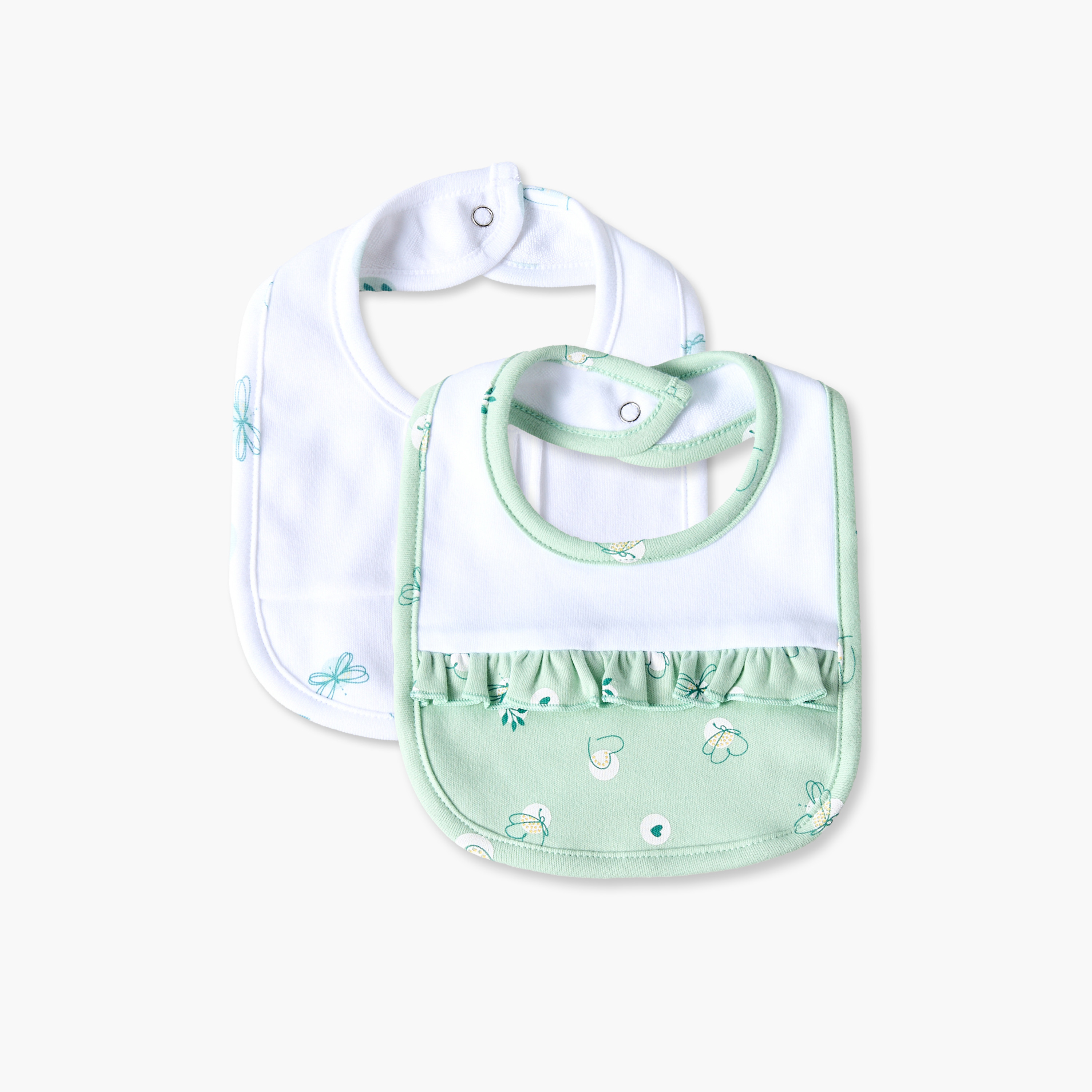 Pack of 2 Juniors Baby Bib with Butterfly Print-baby-feeding-bibs-image-1