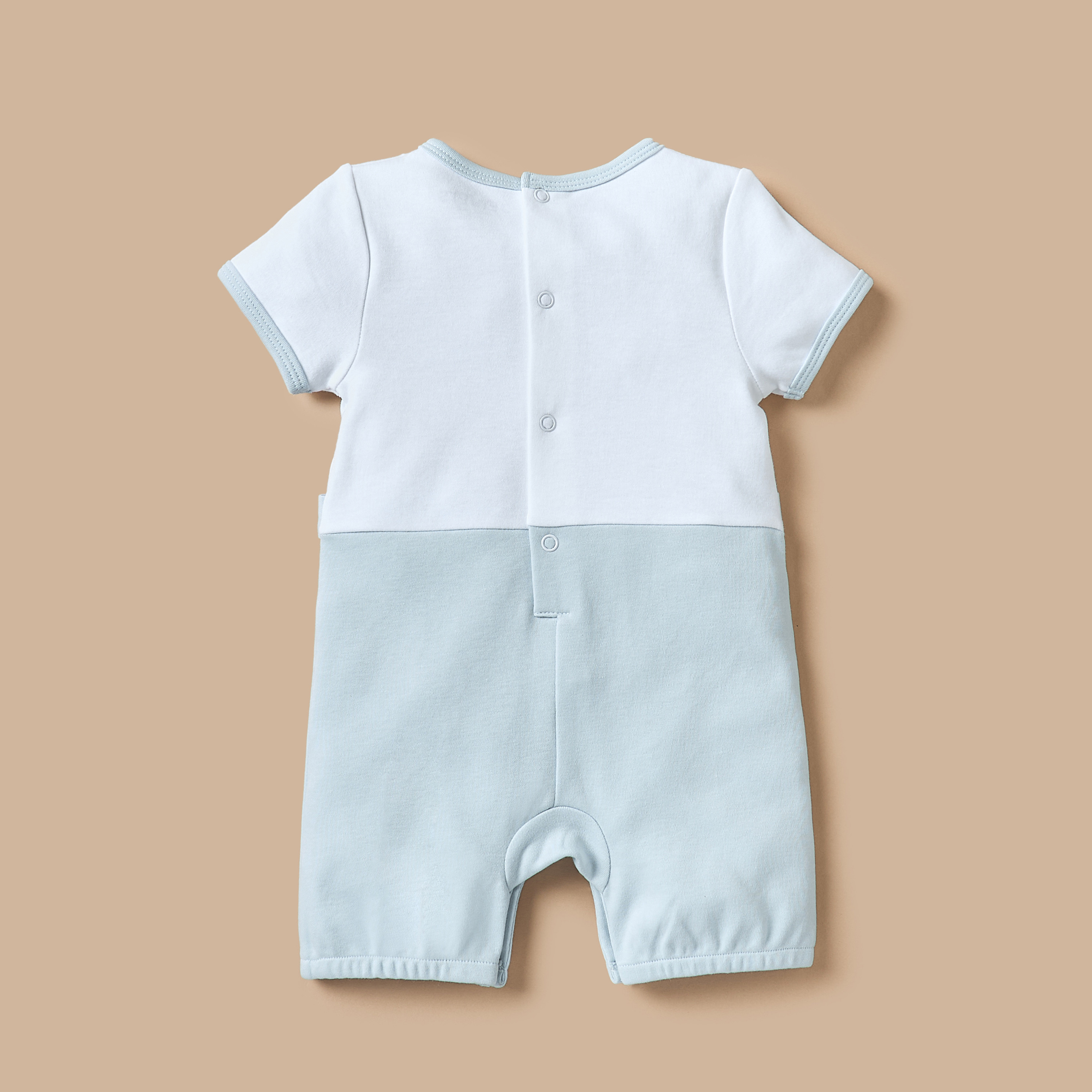 Juniors Embroidered Romper with Short Sleeves-baby-boys-clothing-rompers-image-2