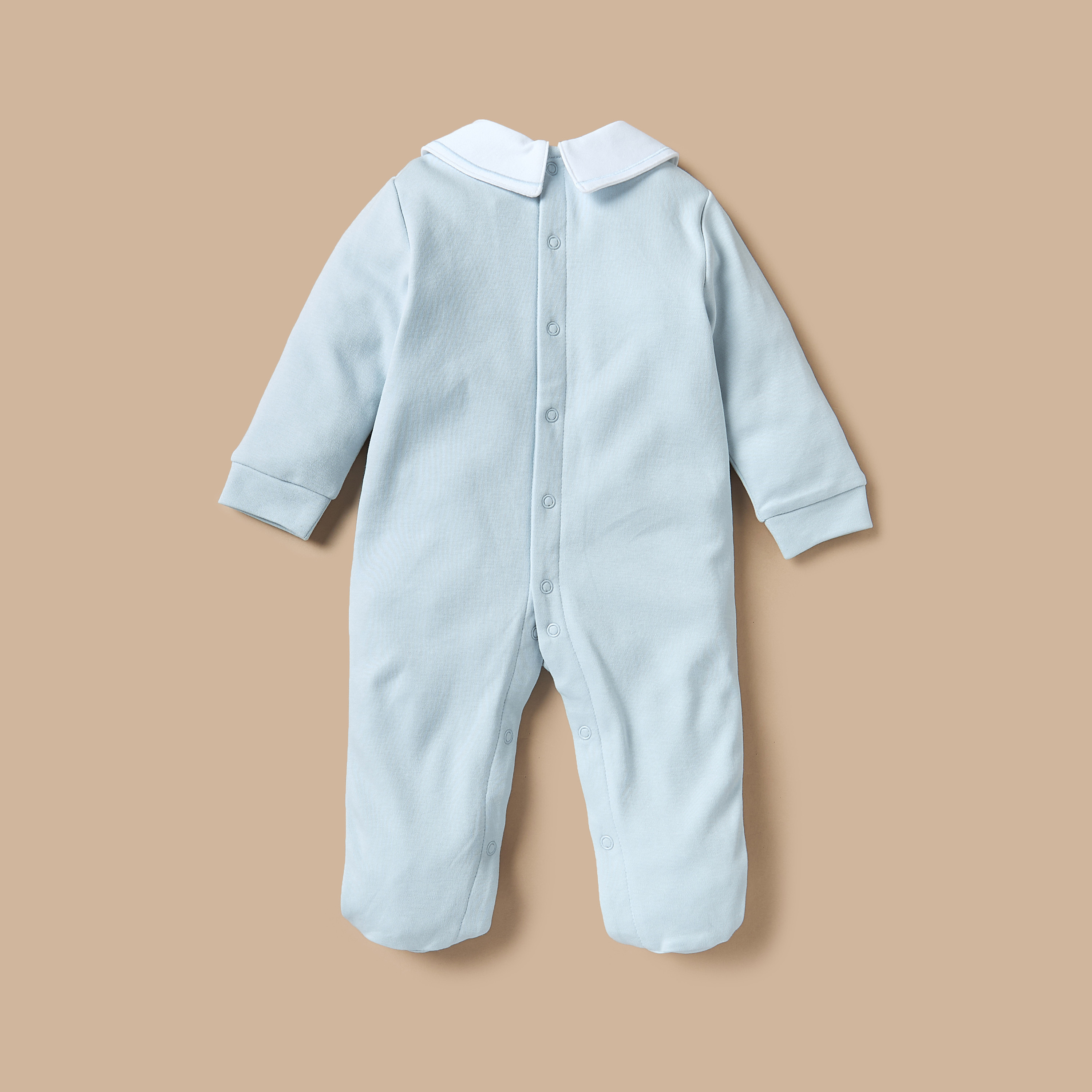 Juniors Embroidered Closed Feet Cotton Sleepsuit-baby-boys-clothing-nightwear-sleepsuits-image-2