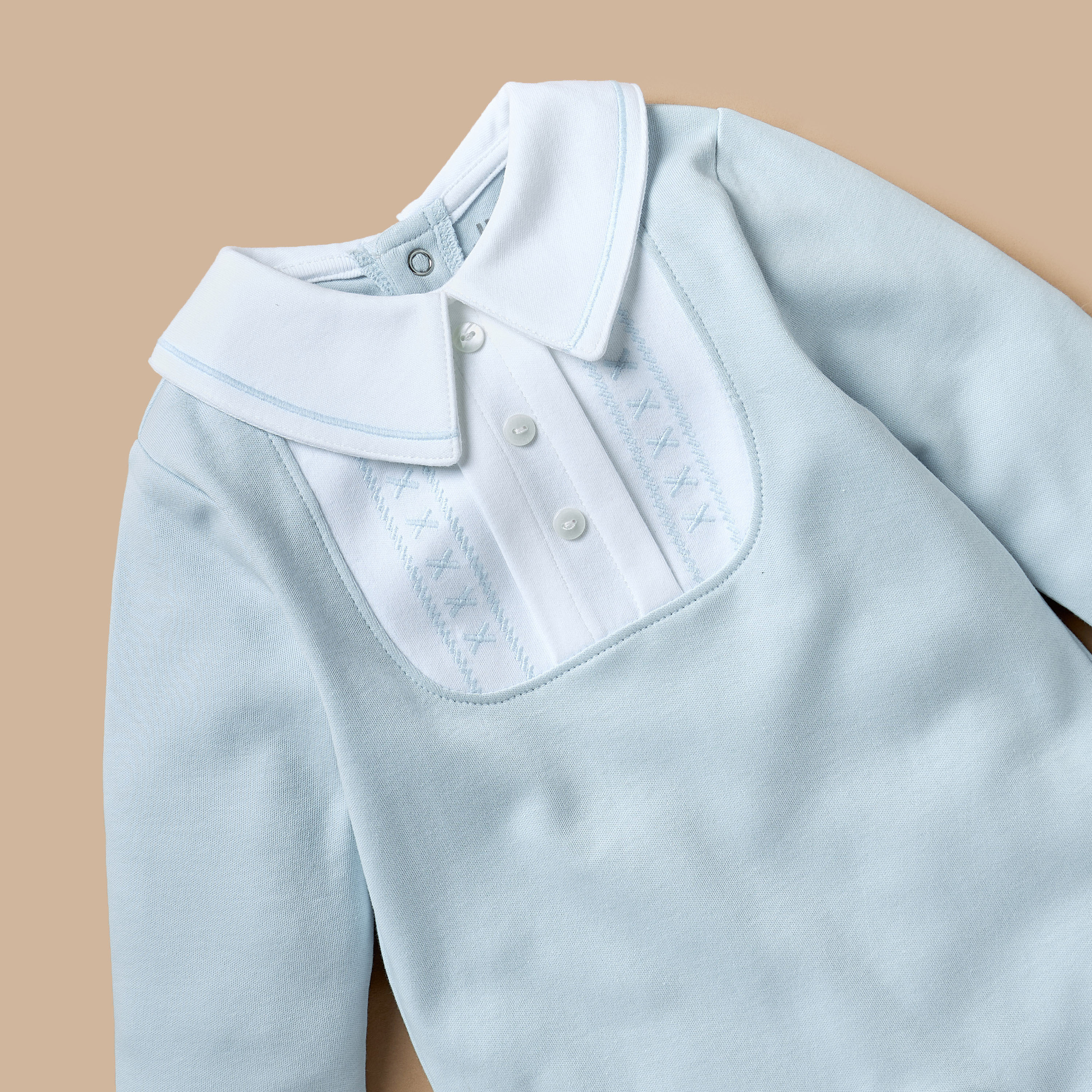 Juniors Embroidered Closed Feet Cotton Sleepsuit-baby-boys-clothing-nightwear-sleepsuits-image-3