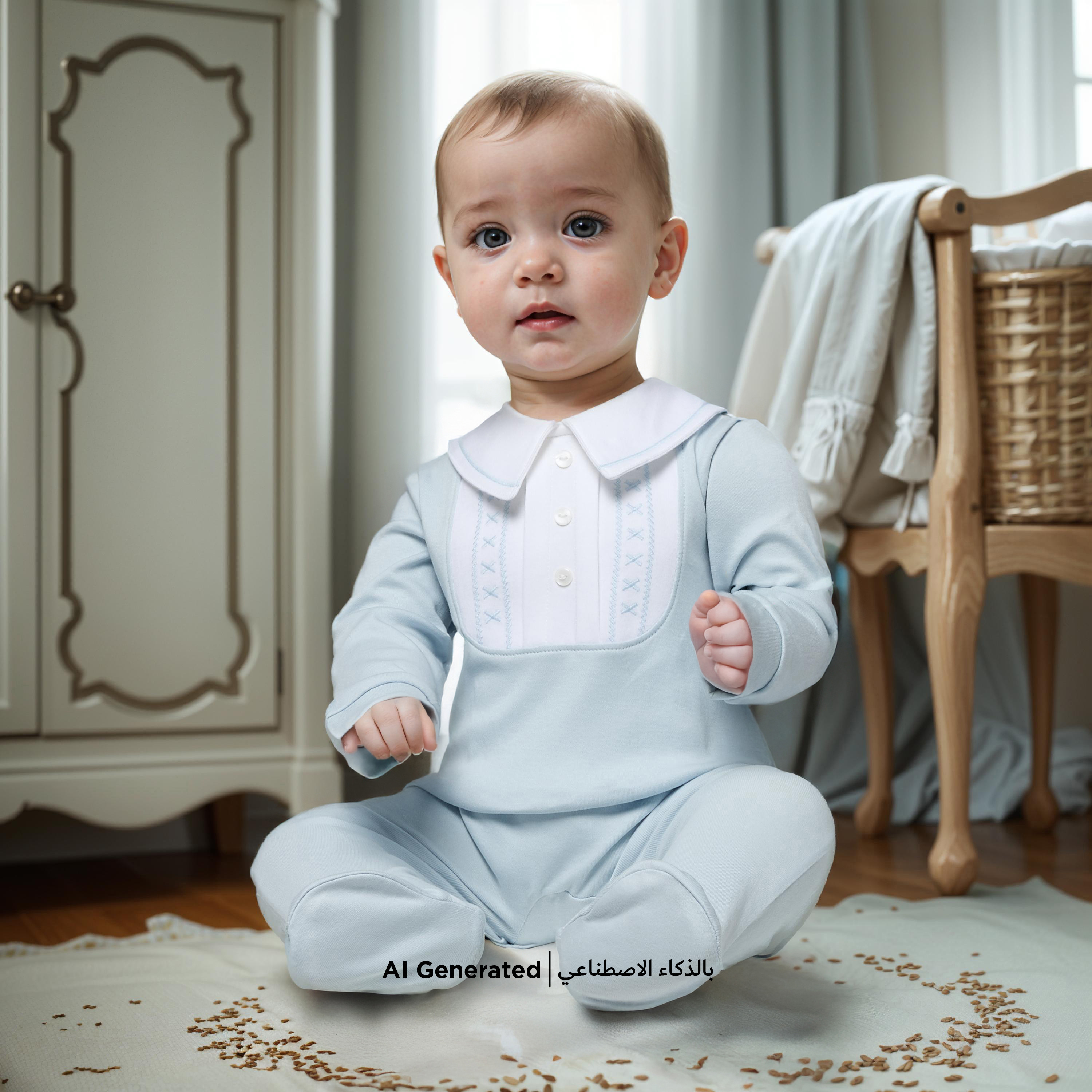 Juniors Embroidered Closed Feet Cotton Sleepsuit-baby-boys-clothing-nightwear-sleepsuits-image-6