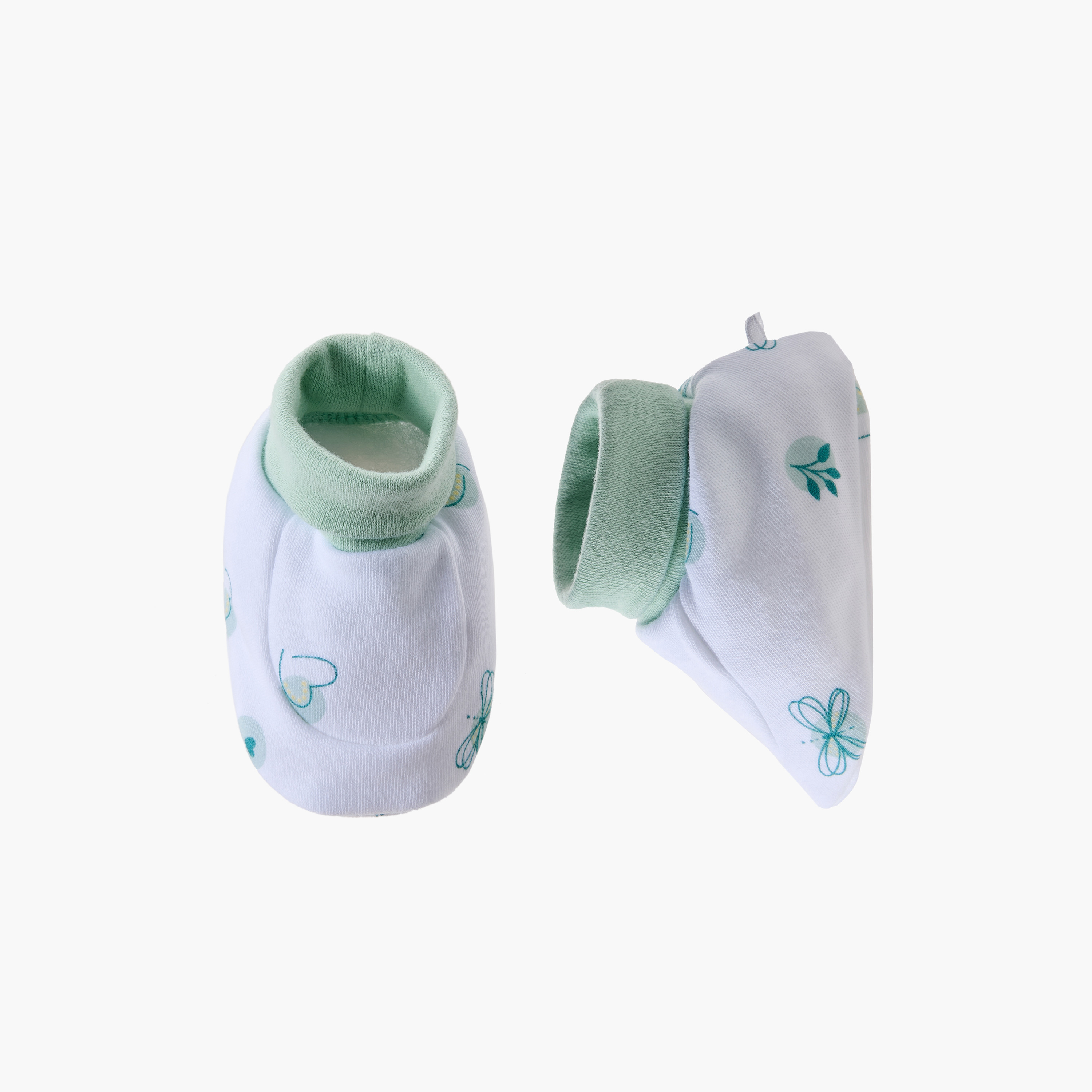 Juniors Booties with Butterfly Print-baby-girls-shoes-booties-image-1