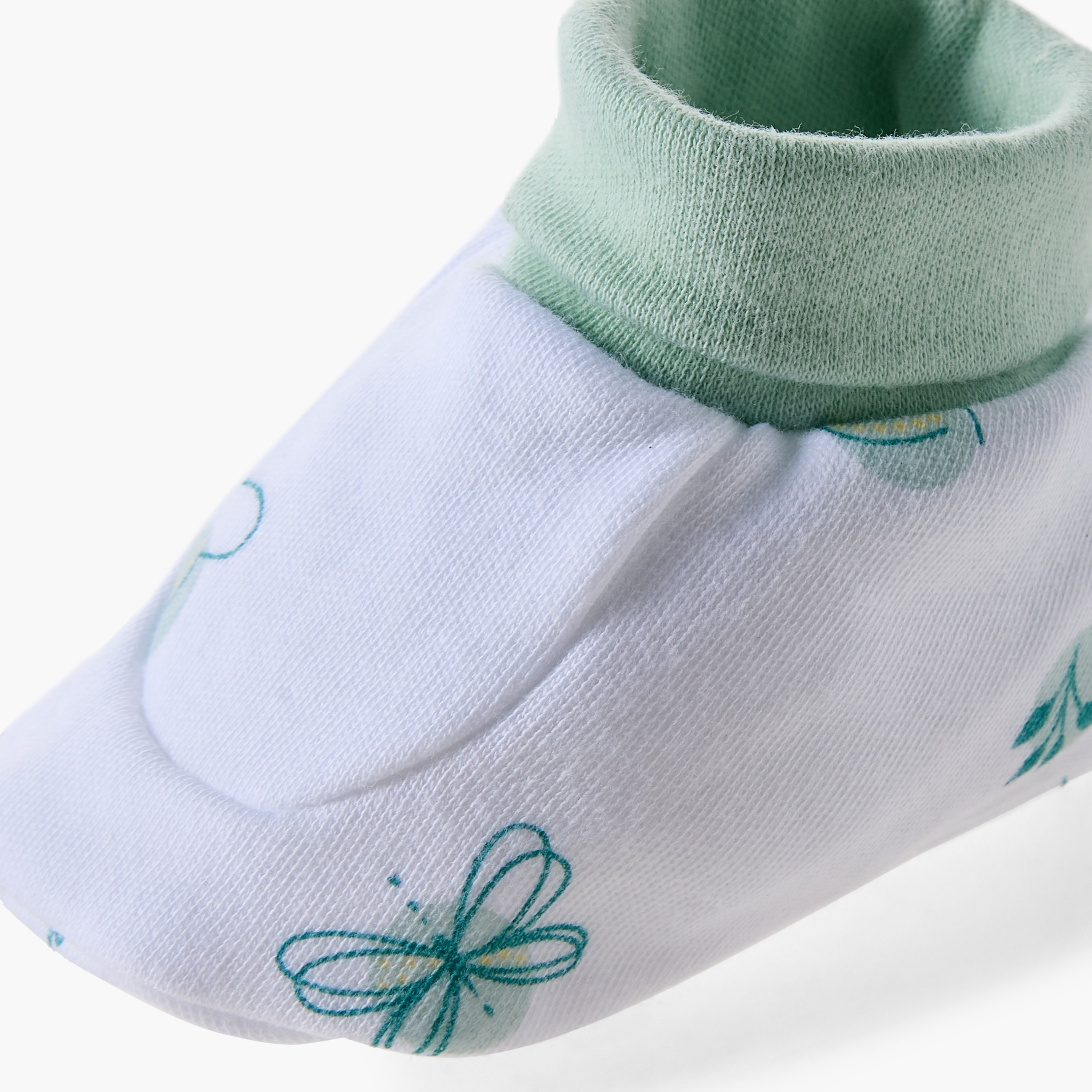 Juniors Booties with Butterfly Print-baby-girls-shoes-booties-image-4