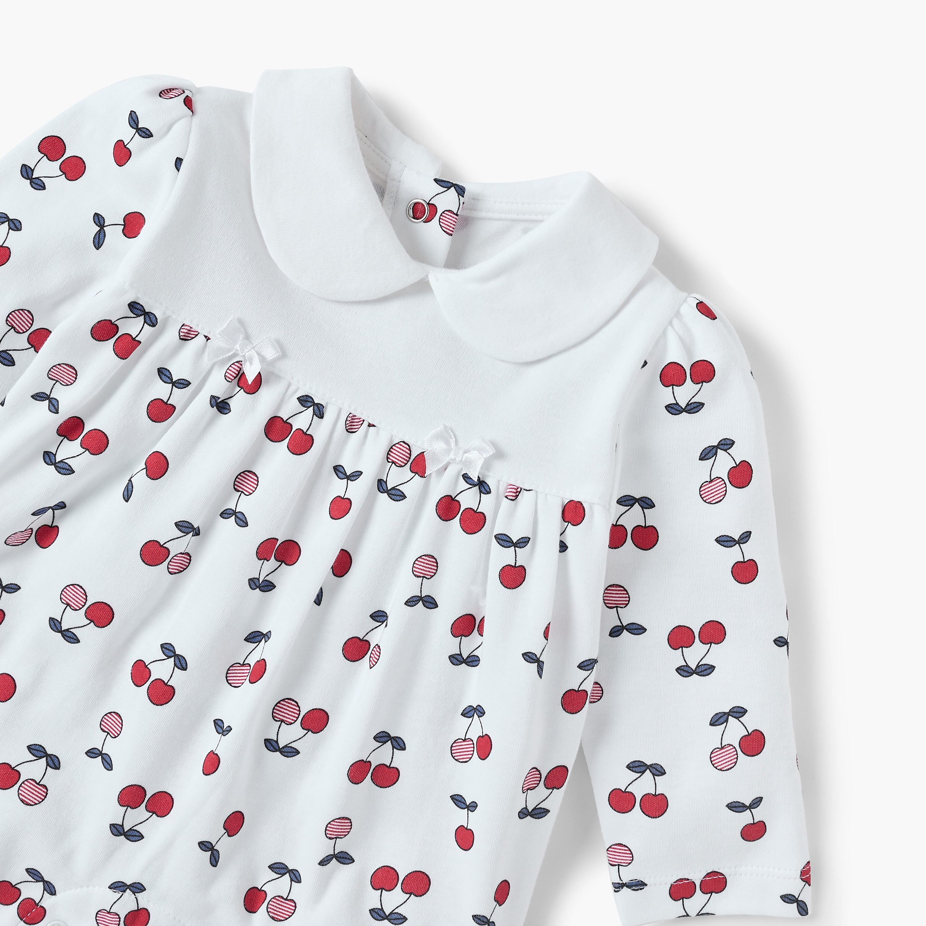 Juniors All-Over Cherry Print Sleepsuit with Peter Pan Collar-baby-girls-clothing-nightwear-sleepsuits-image-3