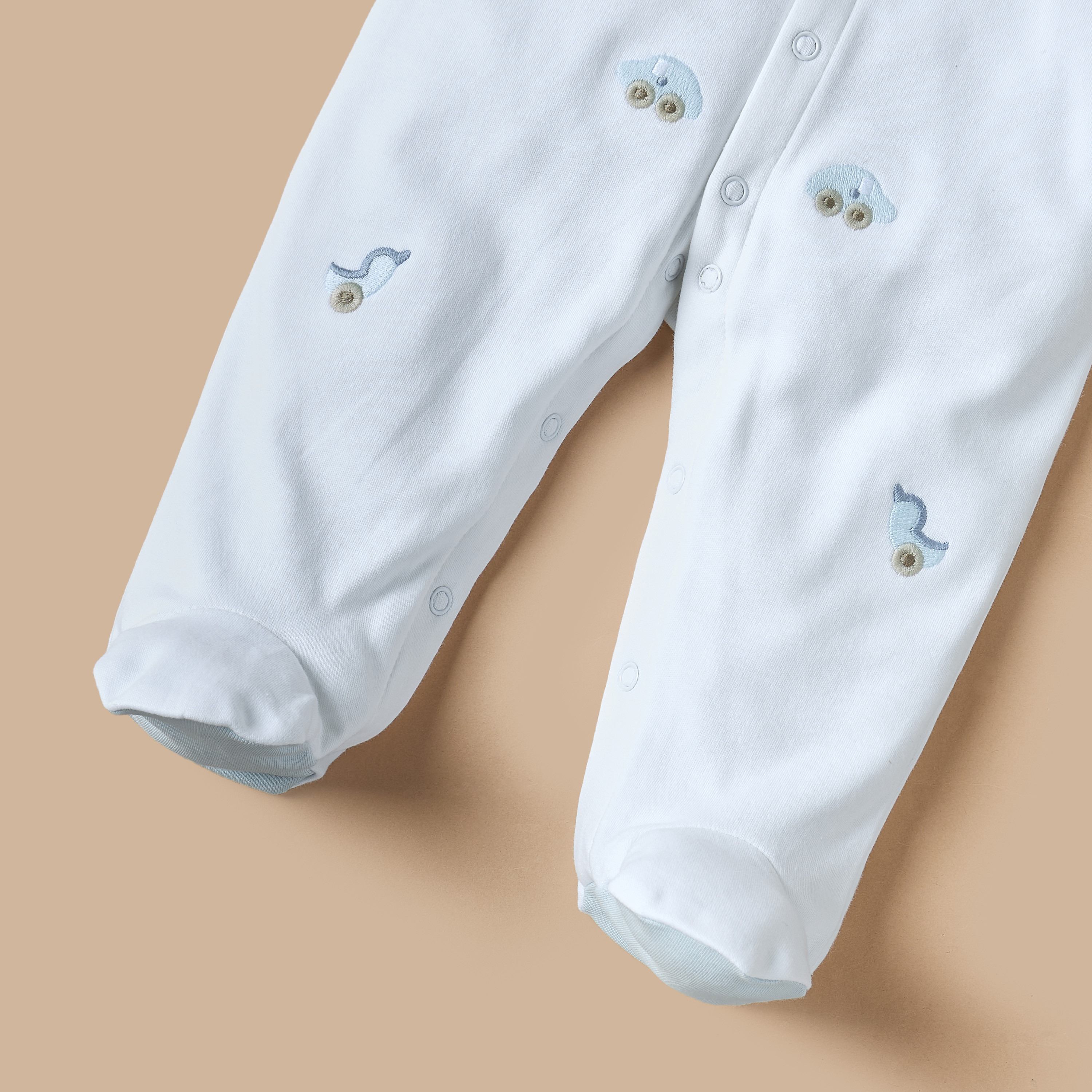 Juniors Embroidered Sleepsuit with Long Sleeves-baby-boys-clothing-nightwear-sleepsuits-image-4