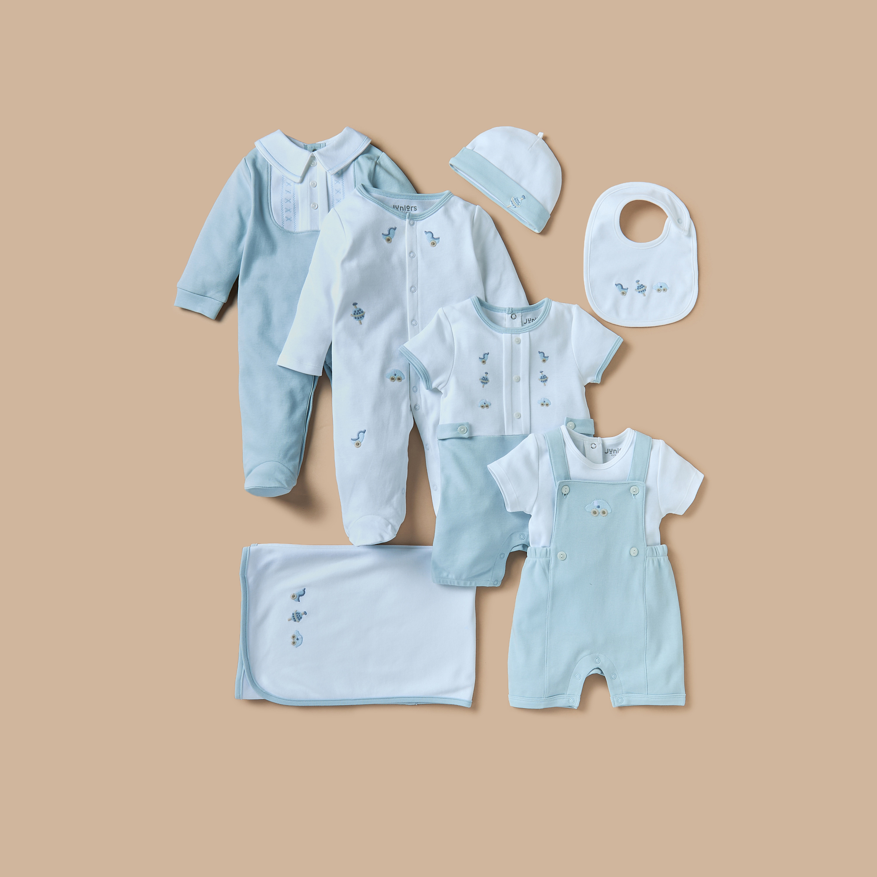 Juniors Embroidered Sleepsuit with Long Sleeves-baby-boys-clothing-nightwear-sleepsuits-image-5