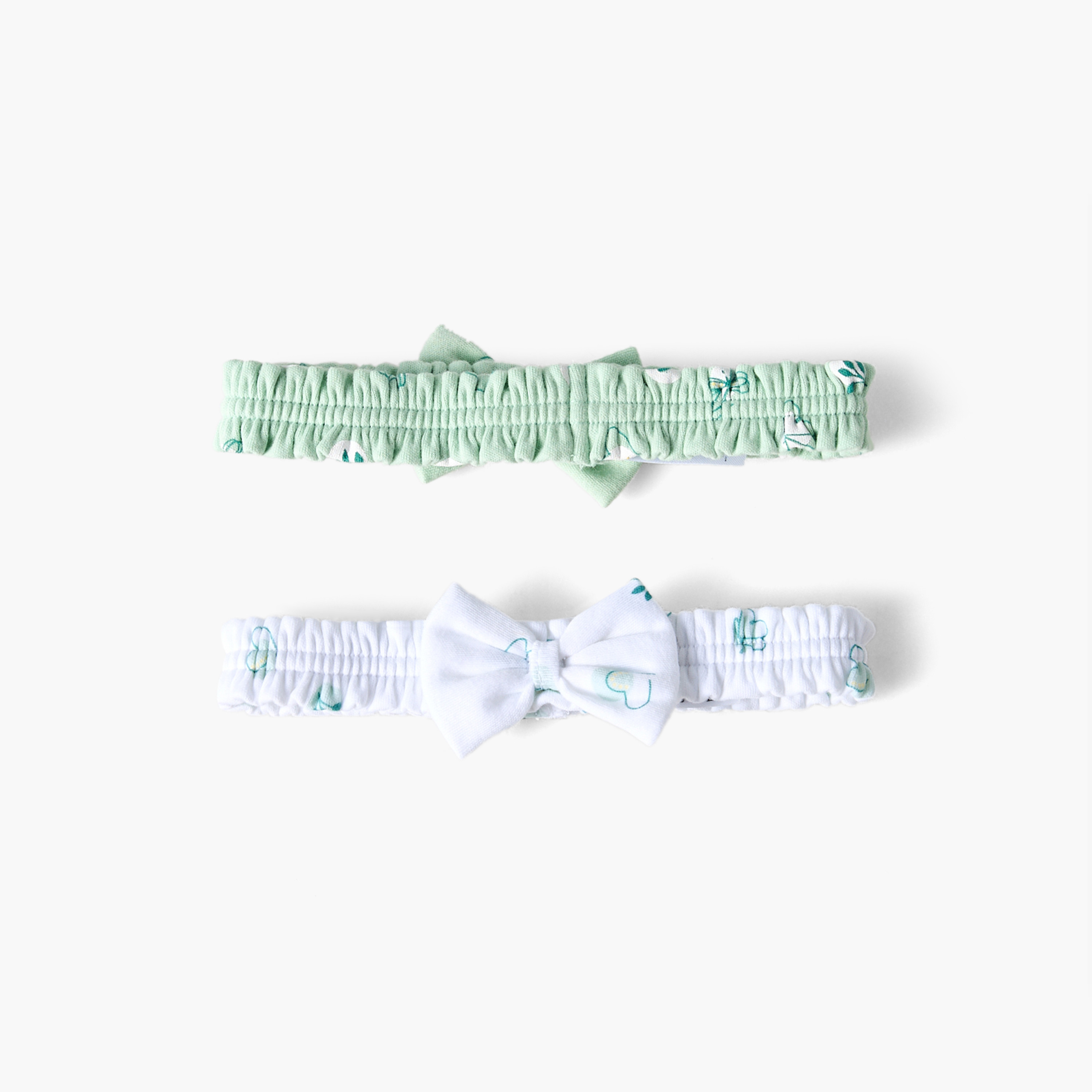 طقم أربطة شعر بزينة فيونكة من جونيورز - قطعتين-baby-girls-accessories-hairaccessories-image-1
