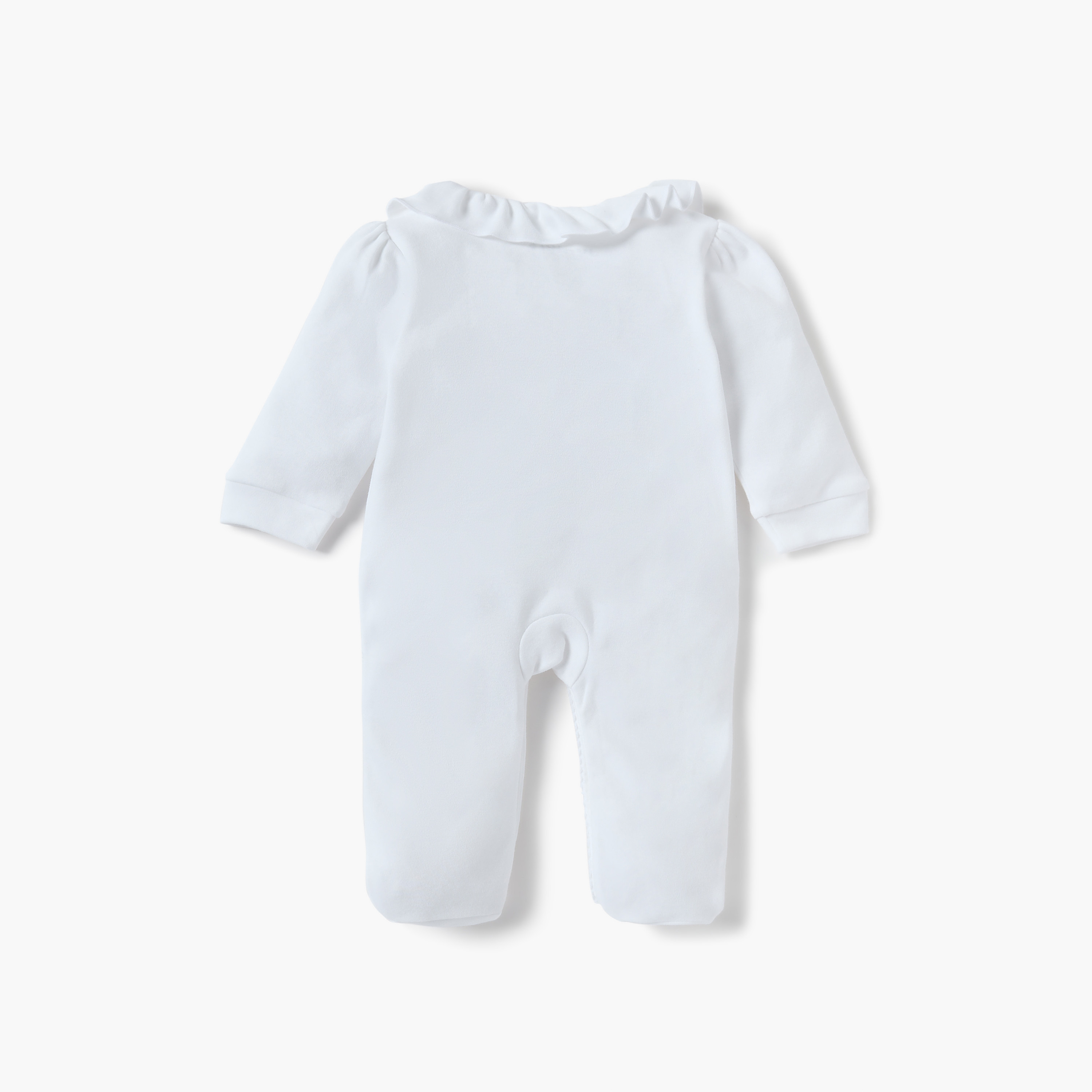 Juniors Cherry Embroidered Sleepsuit with Collar-baby-girls-clothing-nightwear-sleepsuits-image-2