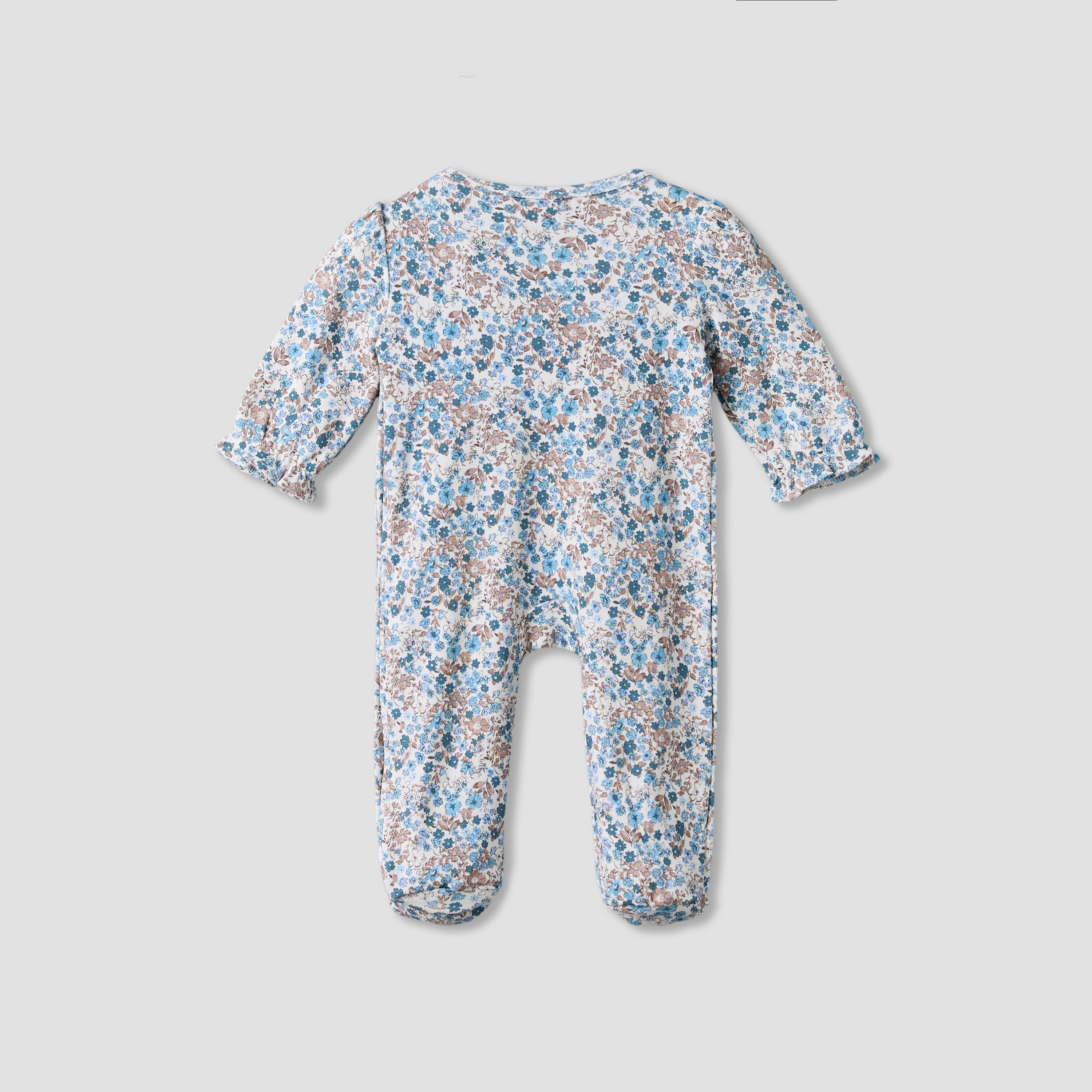 بدلة نوم قطن بطبعات أزهار وياقة مستديرة وأكمام طويلة من جونيورز-baby-girls-clothing-nightwear-sleepsuits-image-2