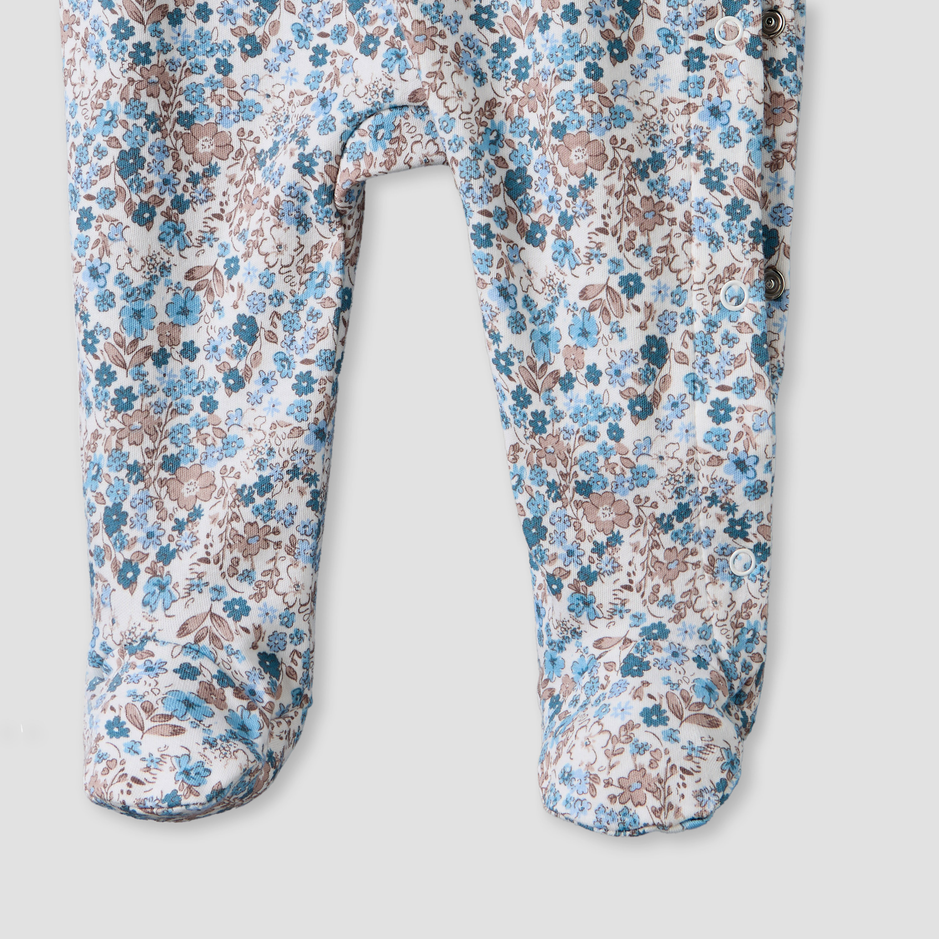 بدلة نوم قطن بطبعات أزهار وياقة مستديرة وأكمام طويلة من جونيورز-baby-girls-clothing-nightwear-sleepsuits-image-4