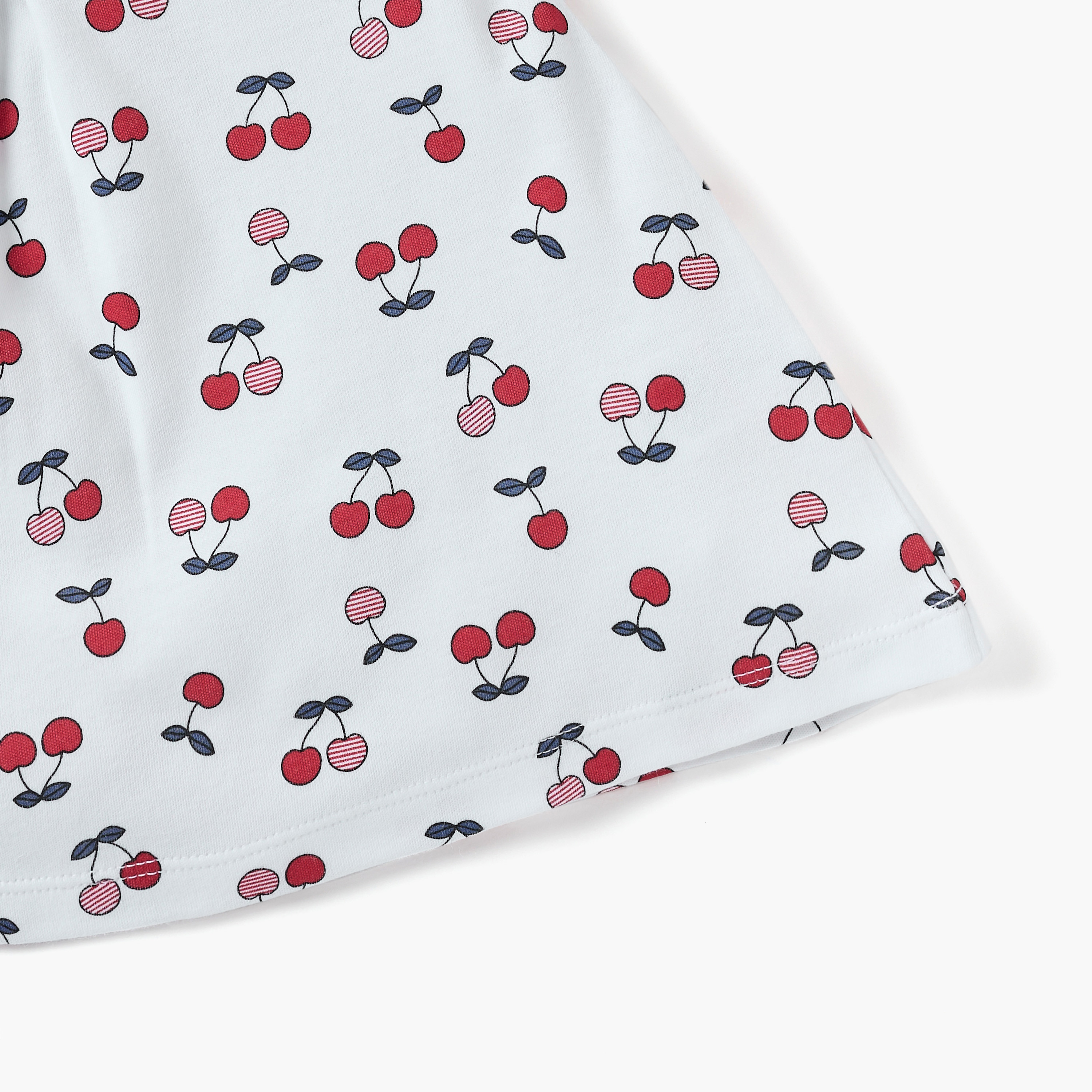 Juniors Cherry Print Dress with Bow Detail and Ruffle Sleeves-baby-girls-clothing-dressesandjumpsuits-image-4