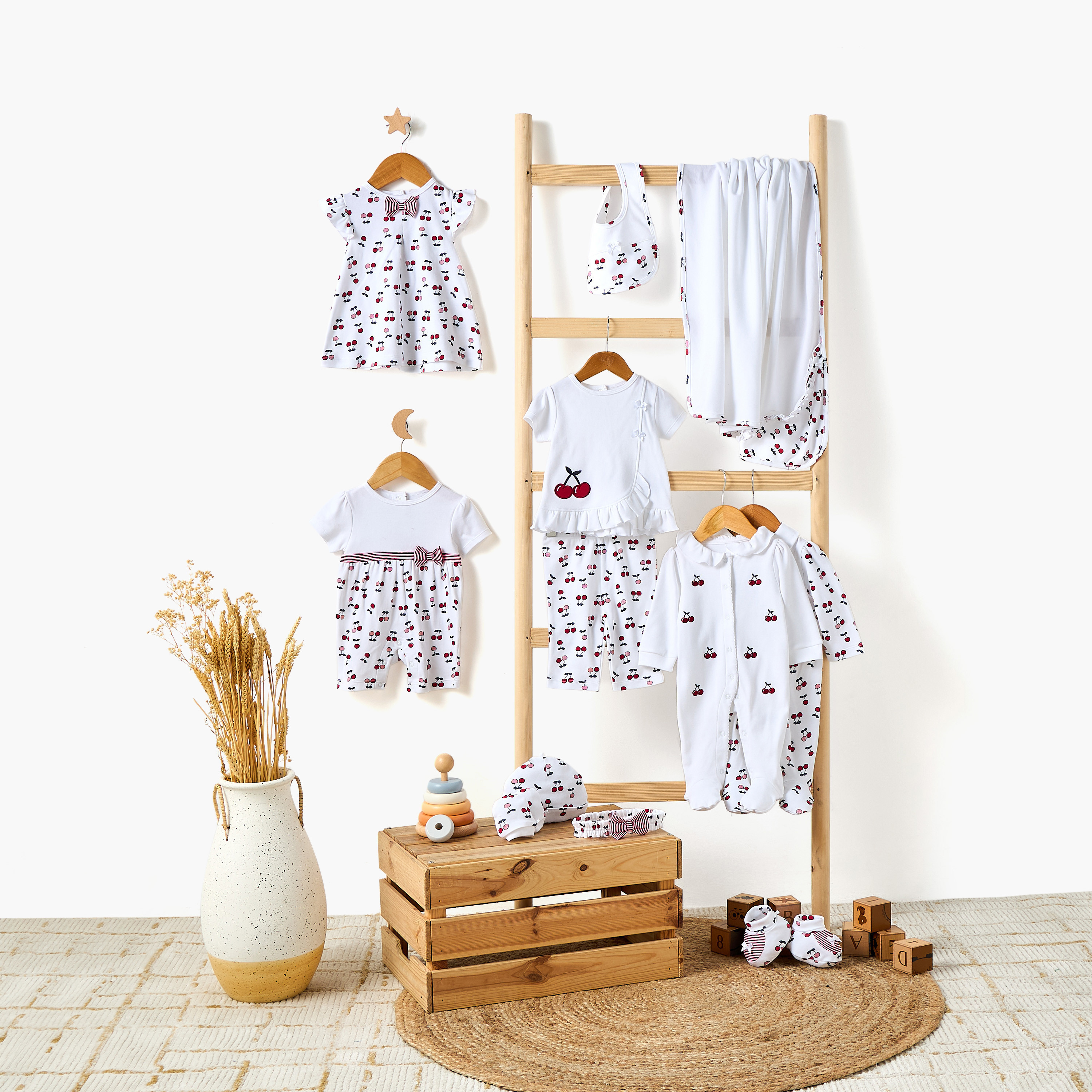 Juniors Cherry Print Dress with Bow Detail and Ruffle Sleeves-baby-girls-clothing-dressesandjumpsuits-image-5