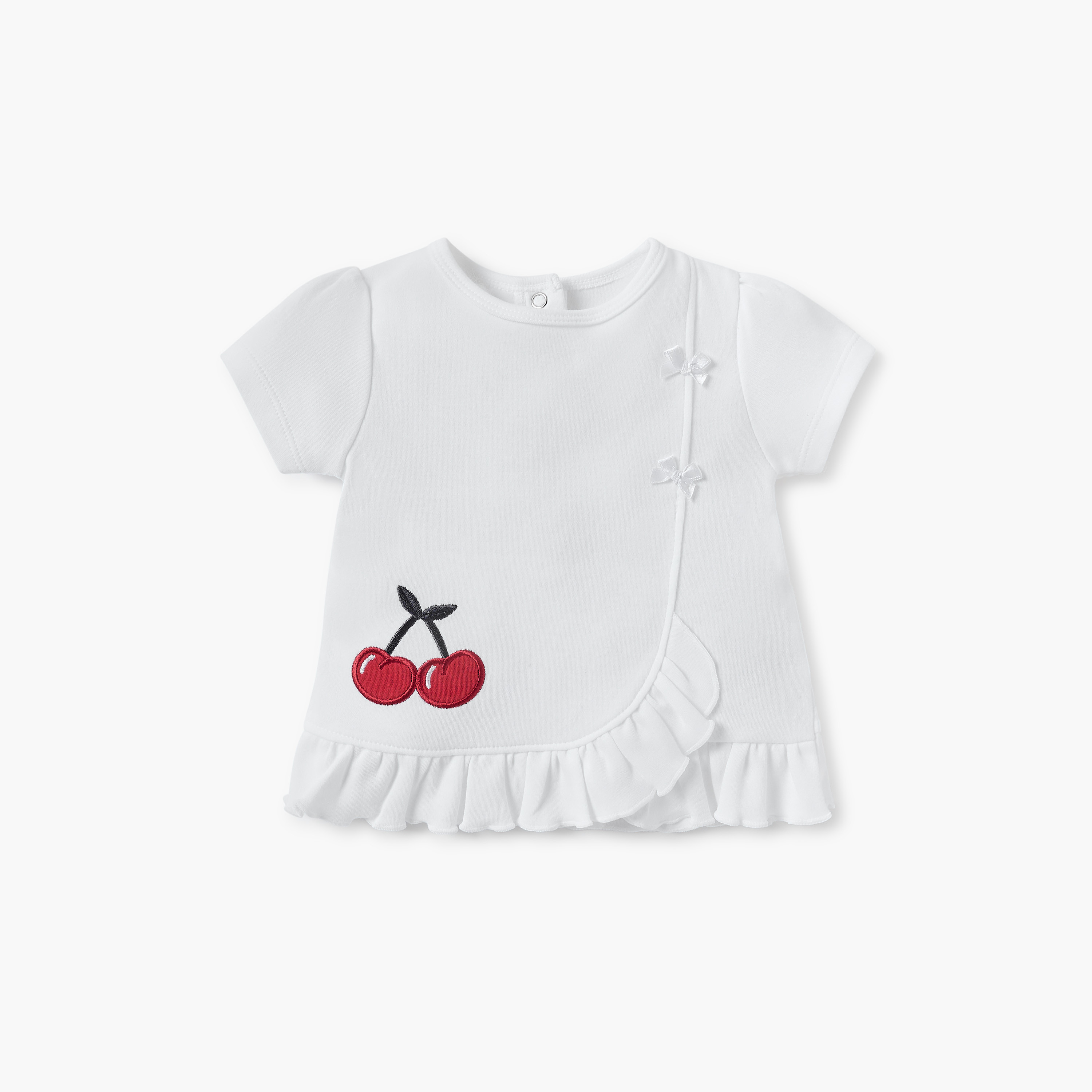 Juniors Cherry Print Top and Pyjama Set-baby-girls-clothing-nightwear-pyjamasets-image-2