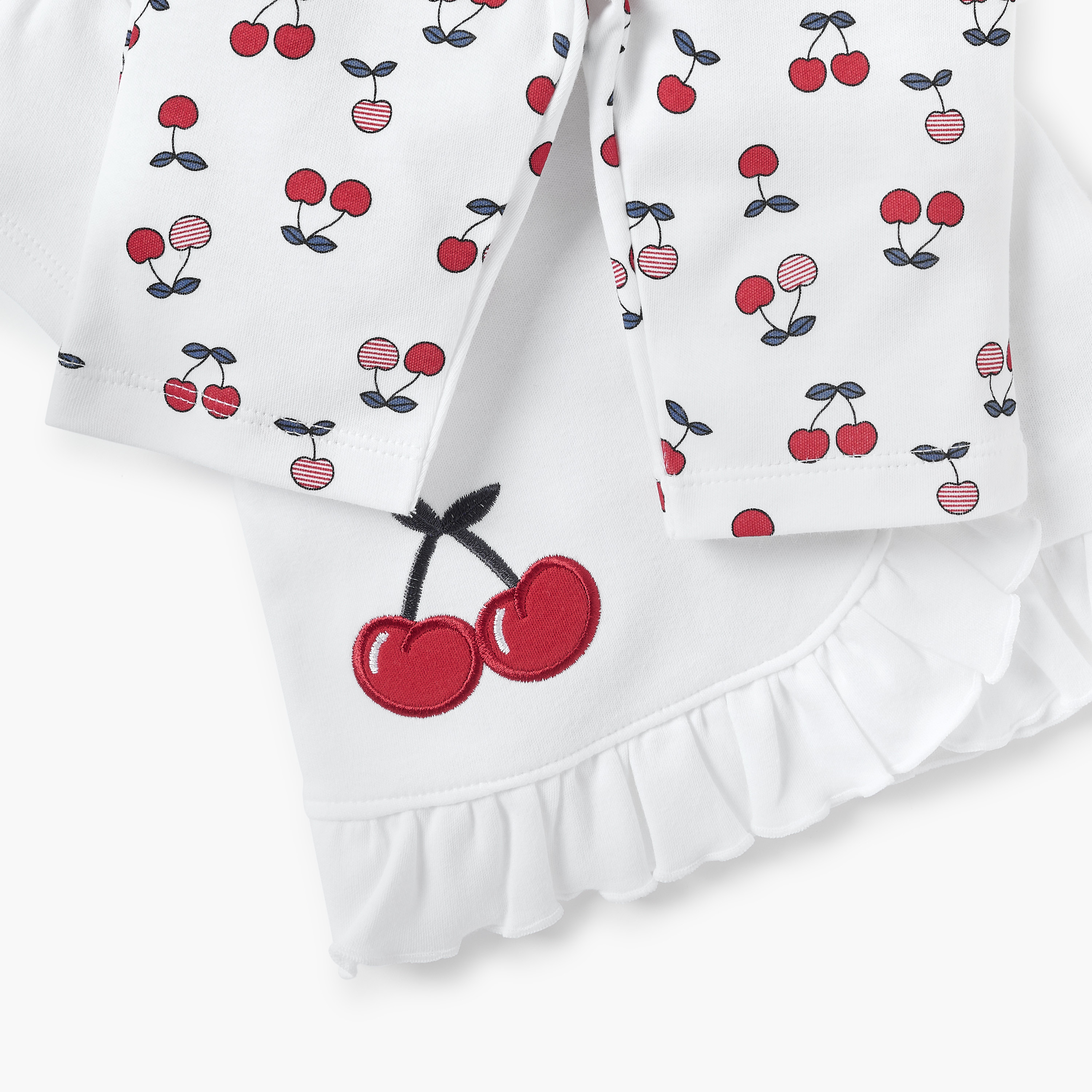 Juniors Cherry Print Top and Pyjama Set-baby-girls-clothing-nightwear-pyjamasets-image-5