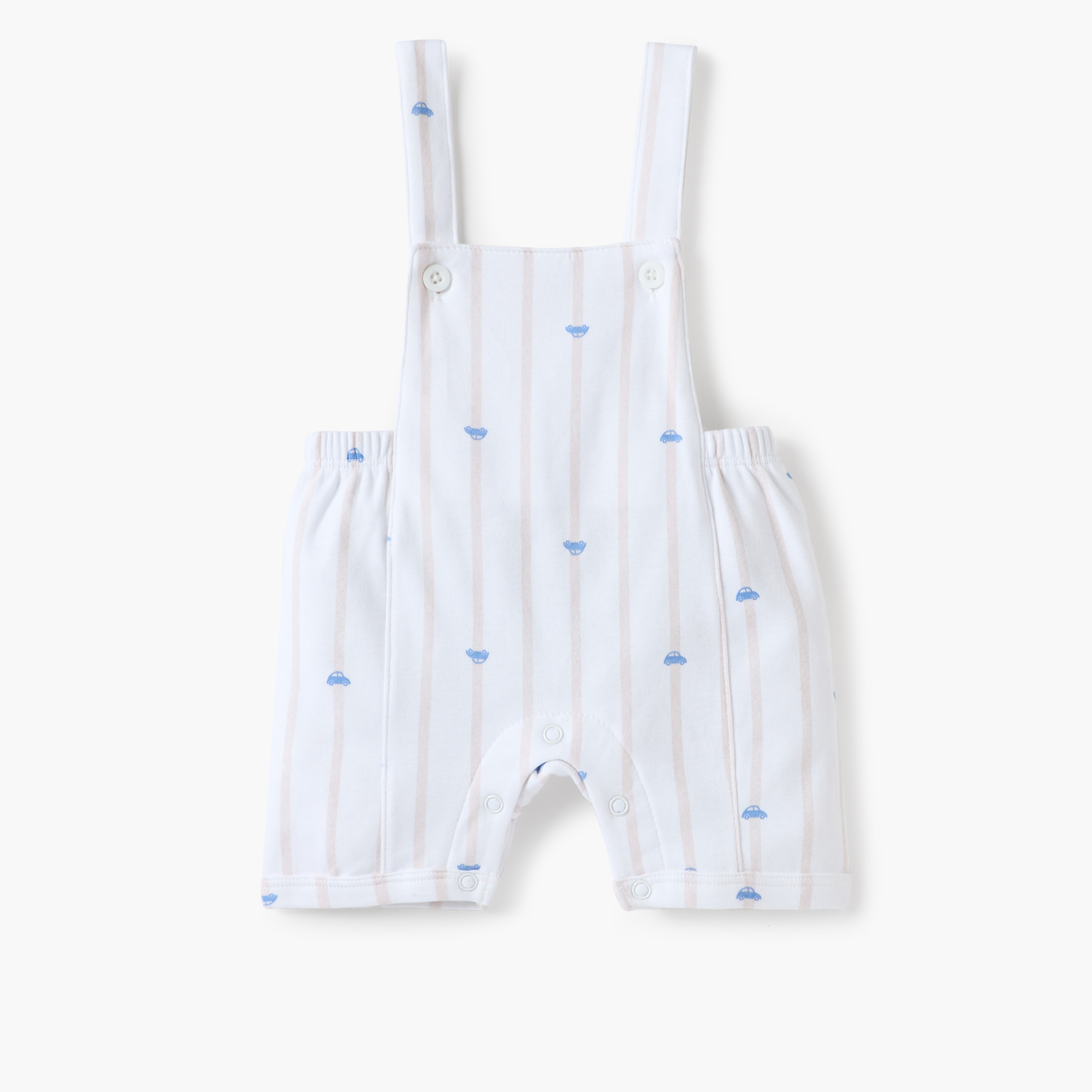 طقم دنغري بطبعات سيارة وتيشيرت سادة من جونيورز-baby-boys-clothing-rompers-image-5