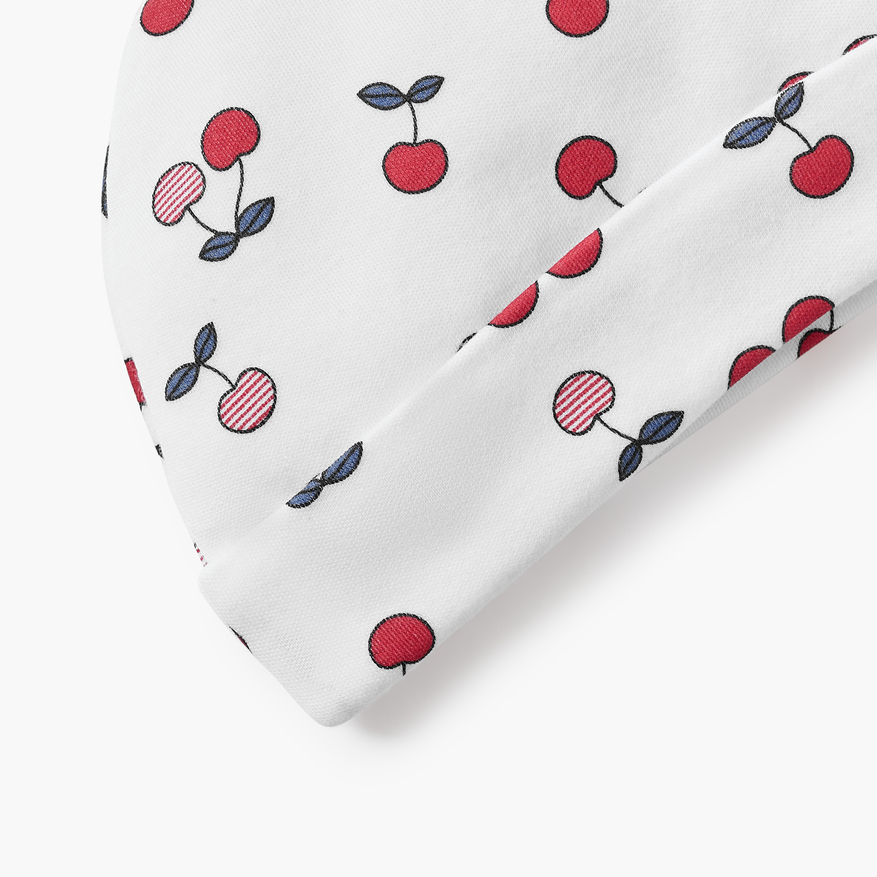 Juniors Cherry Print Beanie Cap with Knot Detail-baby-girls-accessories-caps-image-4