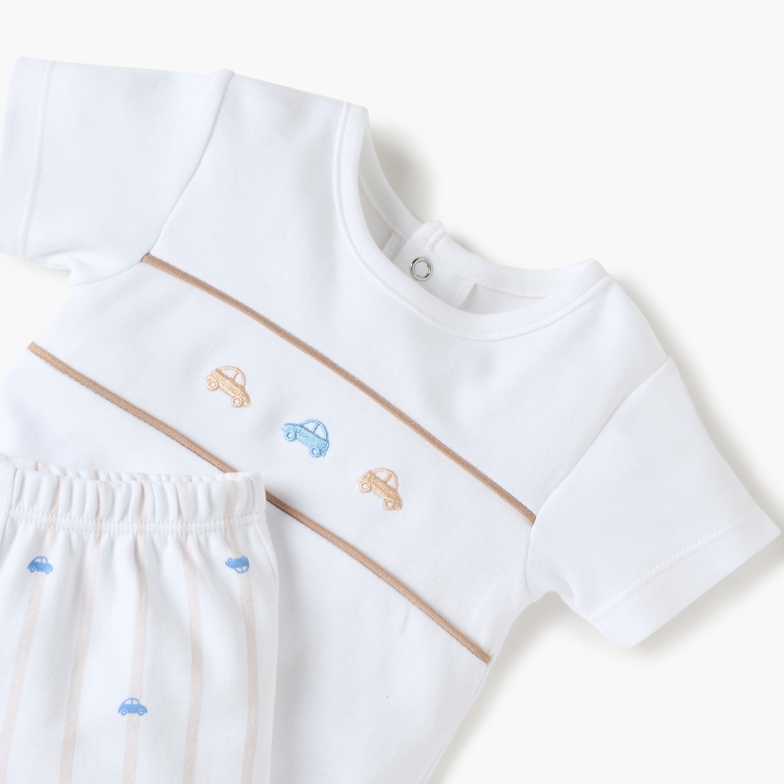 Juniors Car Print T-shirt and Pyjama Set-baby-boys-clothing-nightwear-pyjamasets-image-4