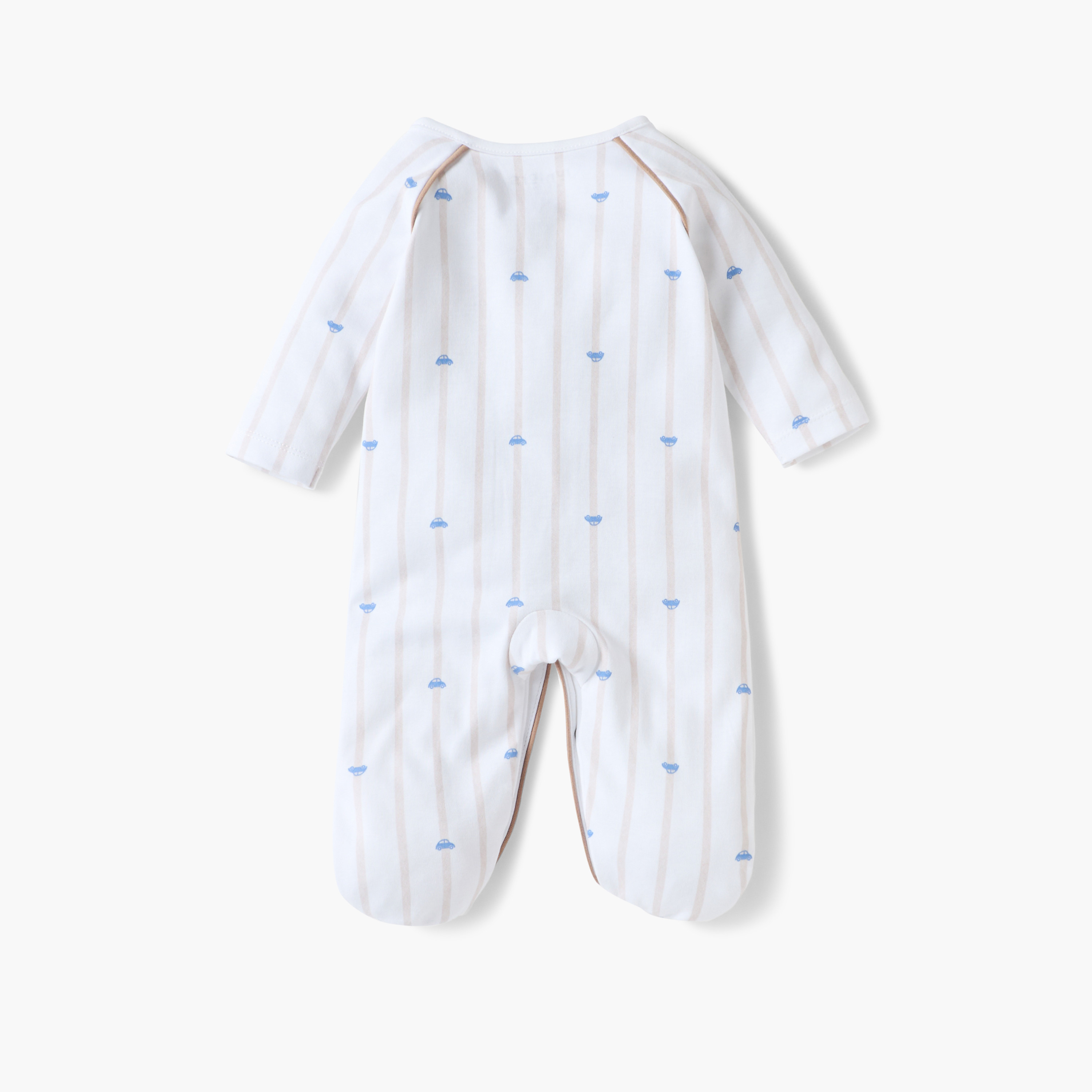 Juniors Printed Closed Foot Sleepsuit with Long Sleeves - Set of 2-baby-boys-clothing-nightwear-sleepsuits-image-2