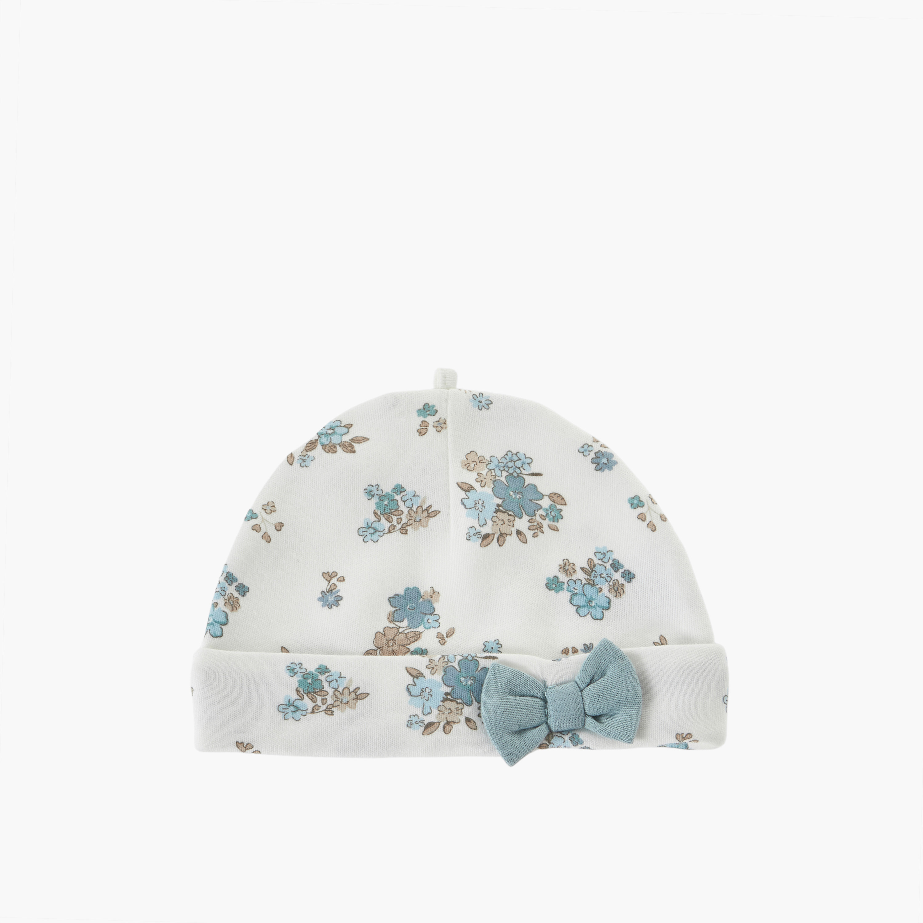 Juniors Cap with Floral Print-baby-girls-accessories-caps-image-1