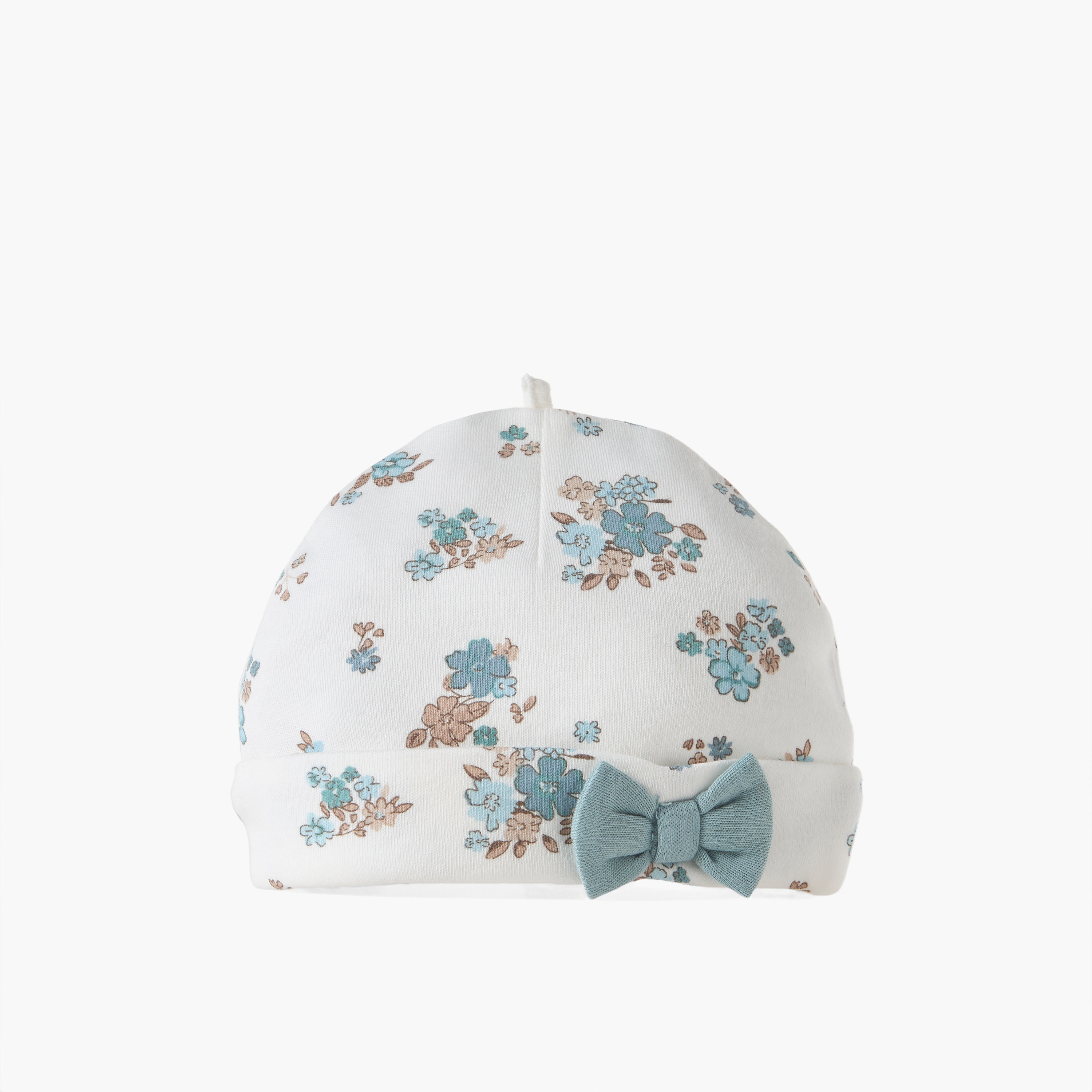 Juniors Cap with Floral Print-baby-girls-accessories-caps-image-2