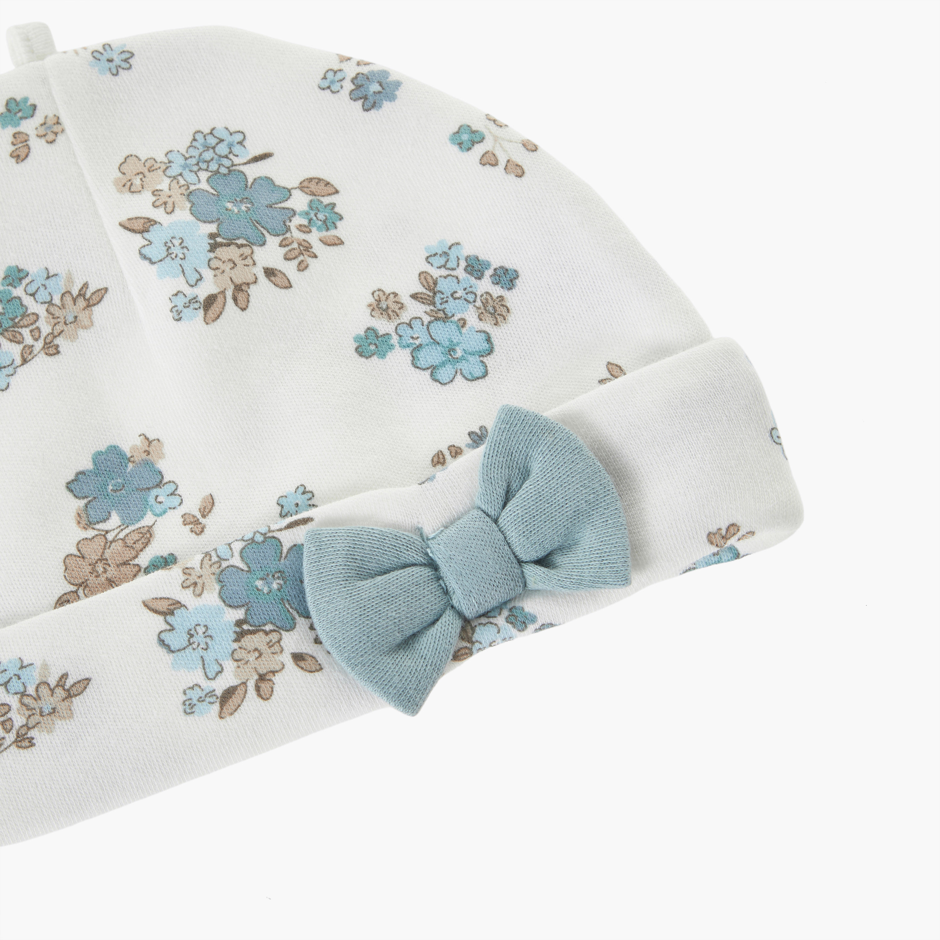 Juniors Cap with Floral Print-baby-girls-accessories-caps-image-5
