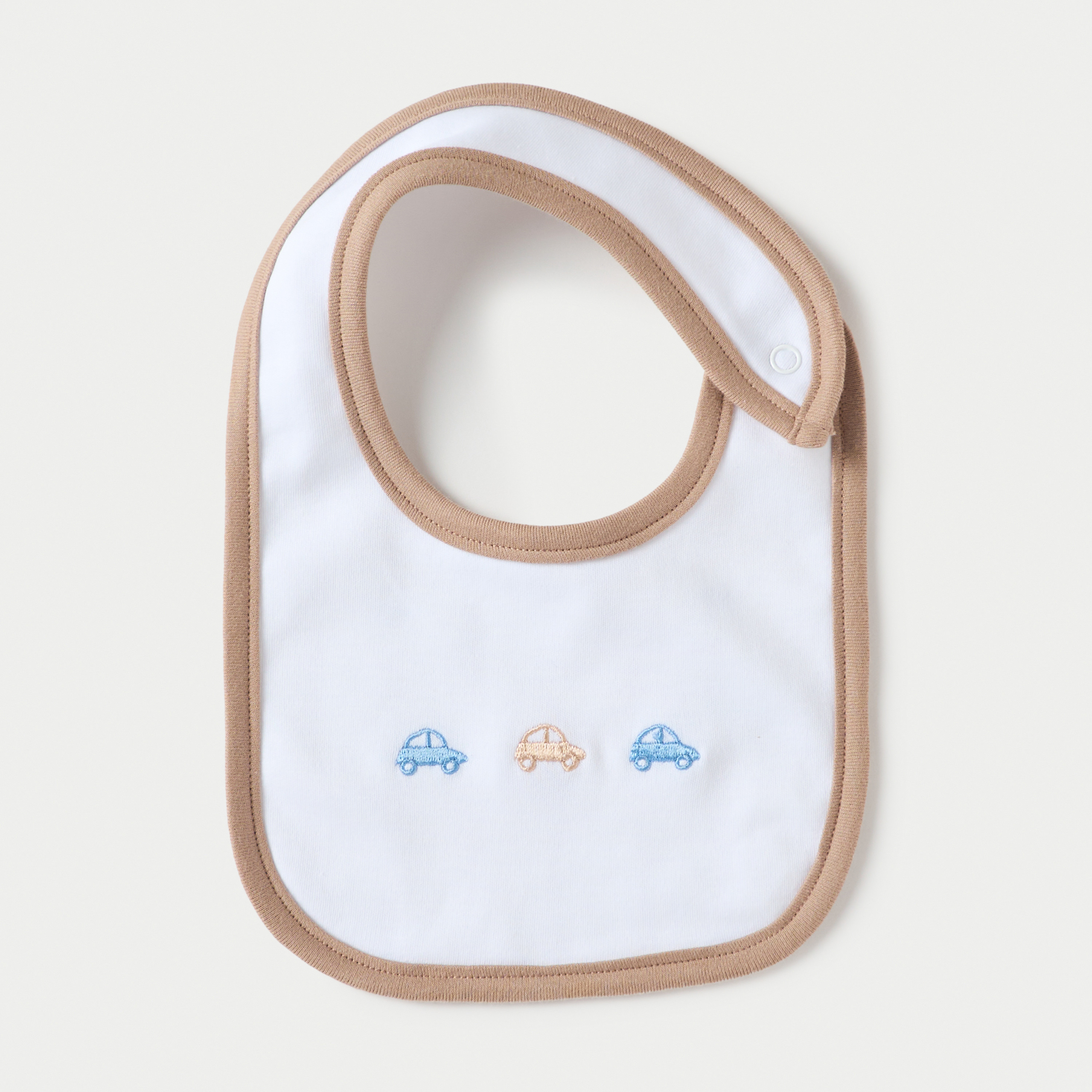 Juniors Embroidered Bib with Button Closure-baby-feeding-bibs-image-2