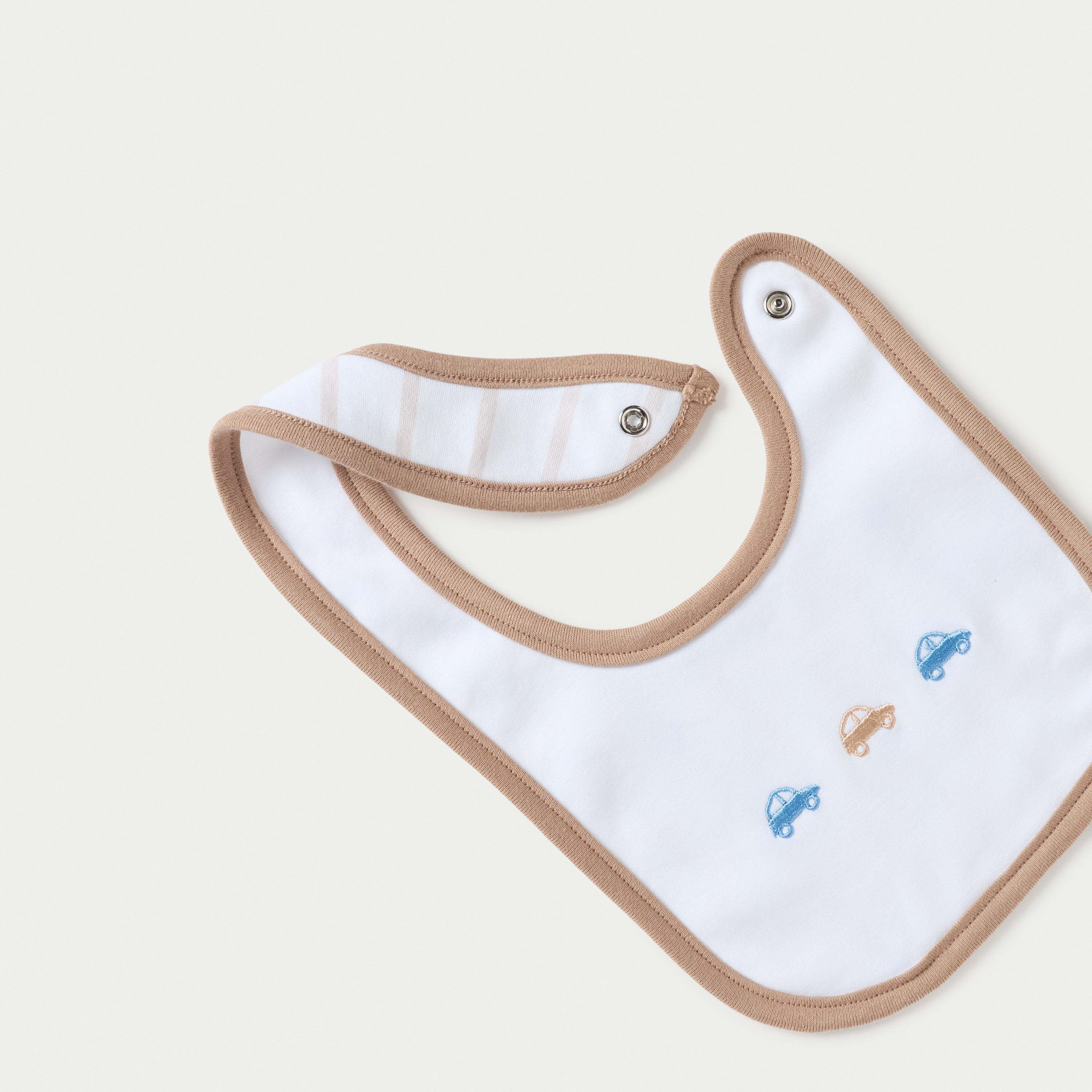 Juniors Embroidered Bib with Button Closure-baby-feeding-bibs-image-3