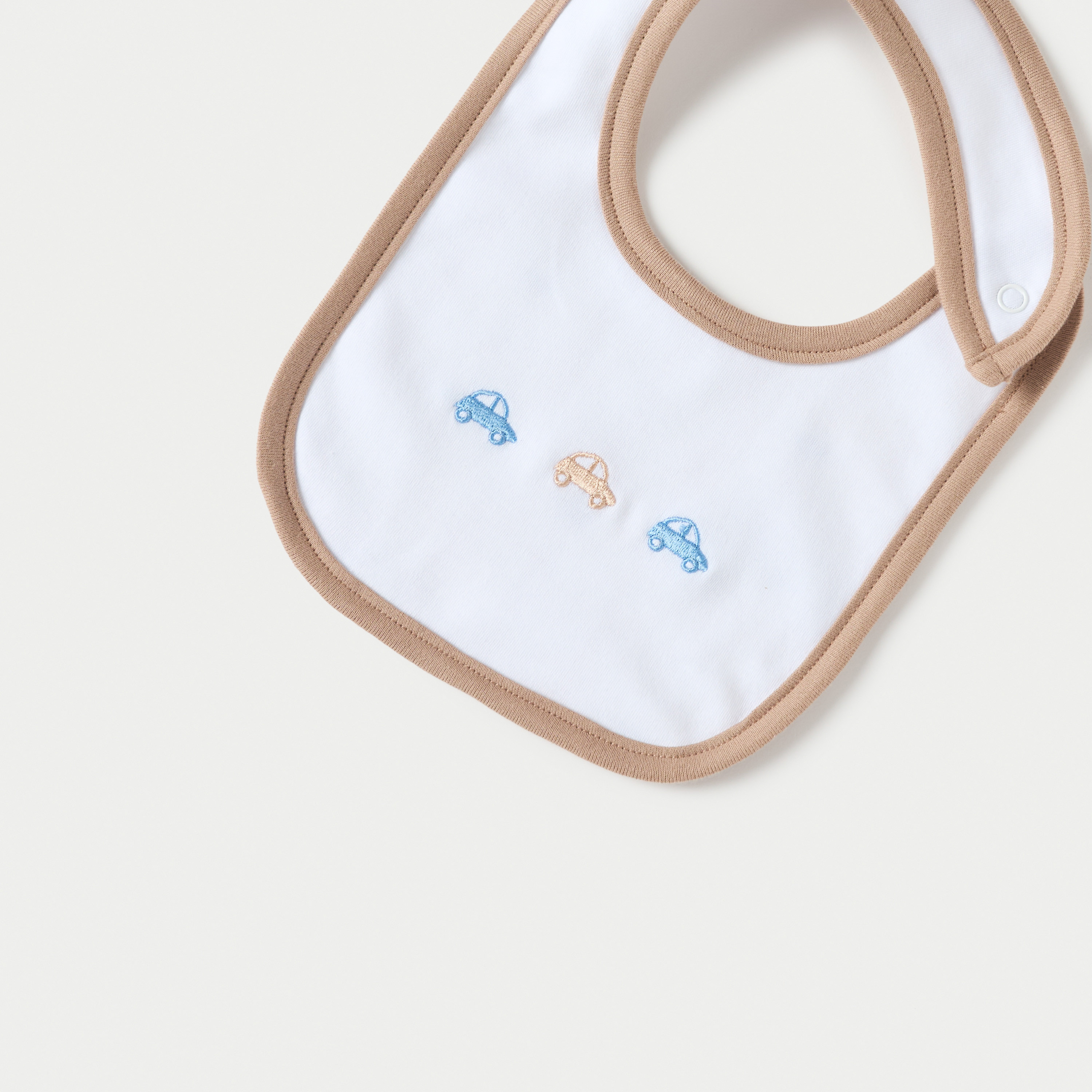 Juniors Embroidered Bib with Button Closure-baby-feeding-bibs-image-4