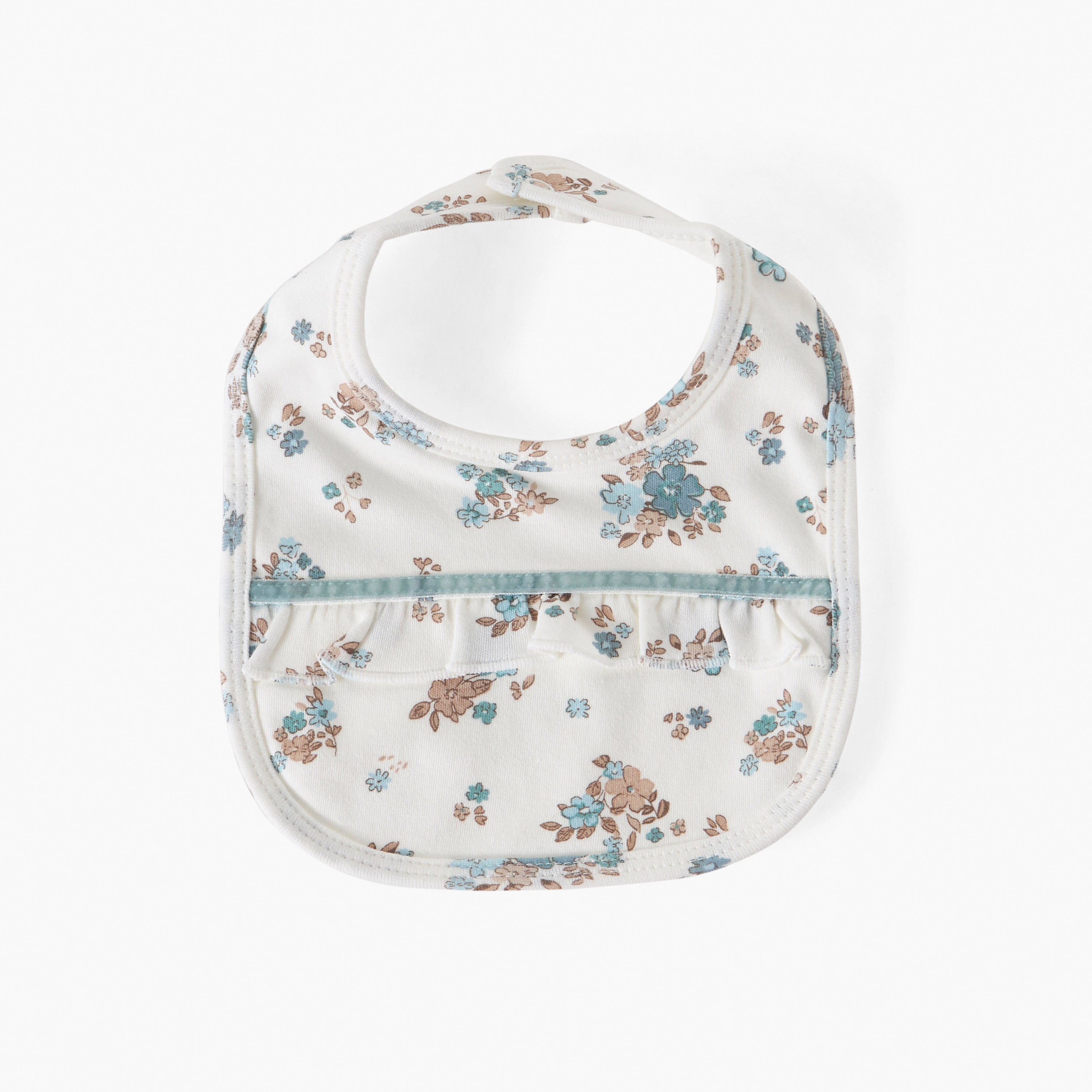 Juniors Baby Bib with Floral Print-baby-feeding-bibs-image-1