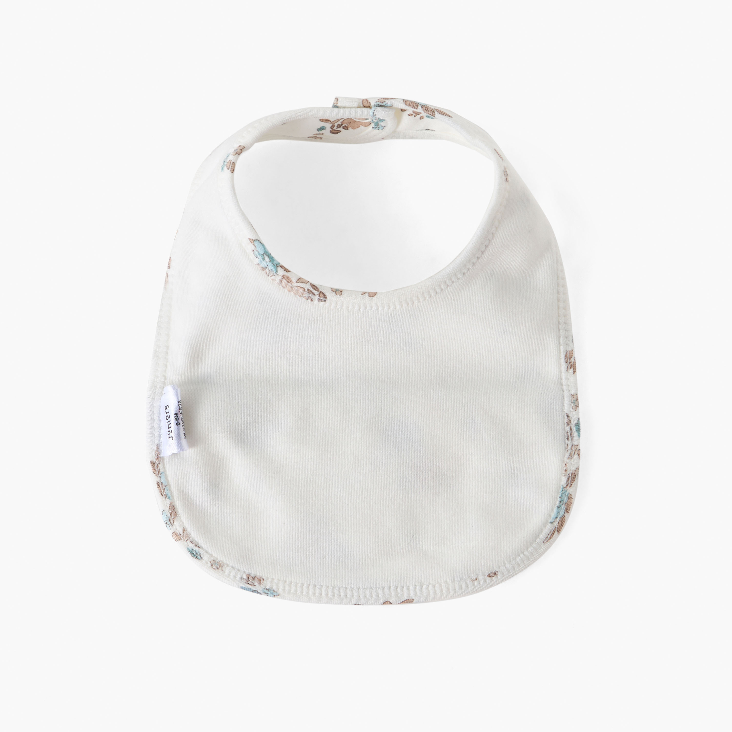 Juniors Baby Bib with Floral Print-baby-feeding-bibs-image-2