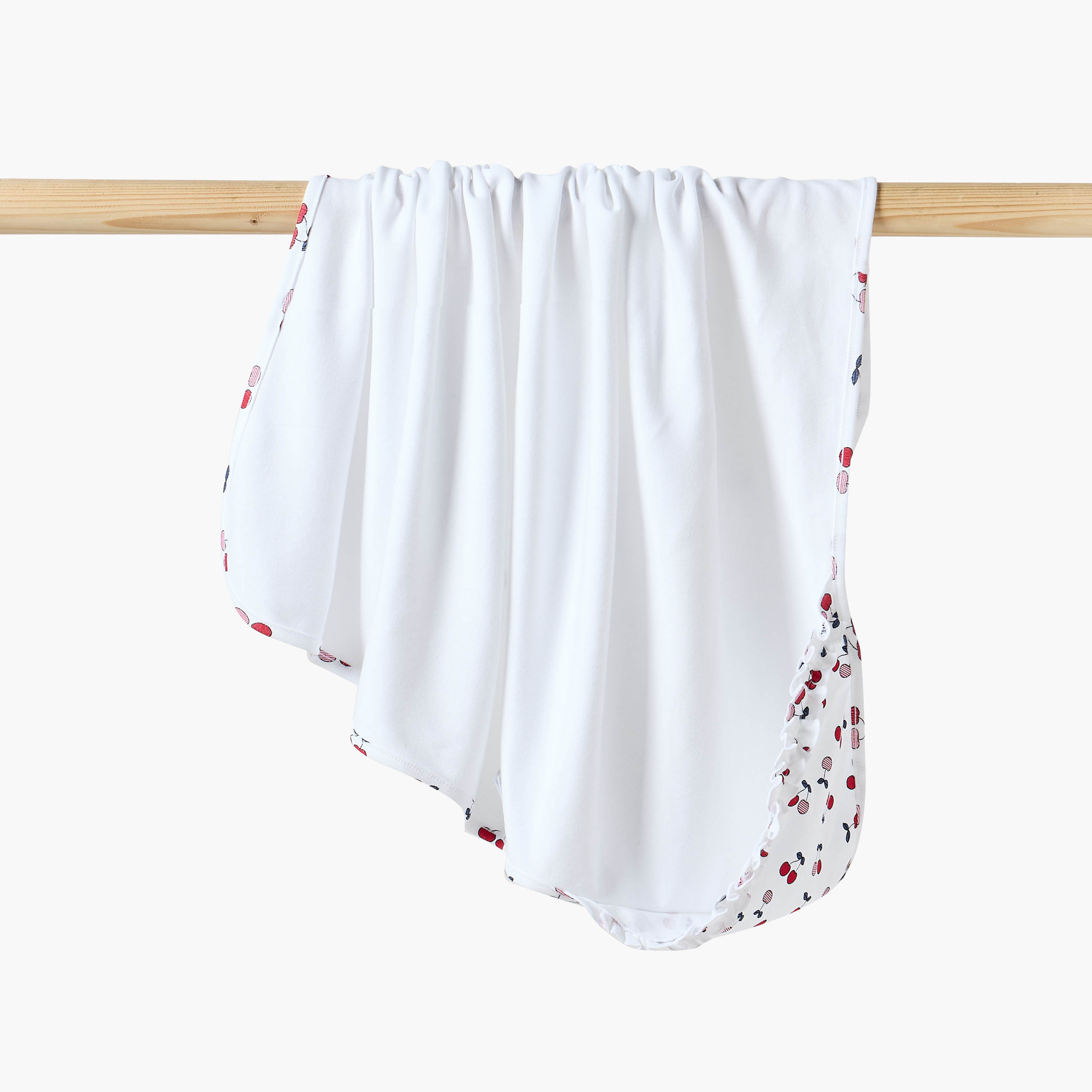 Juniors Cherry Print Receiving Blanket-baby-nursery-blanketsandswaddles-receivingblankets-image-1