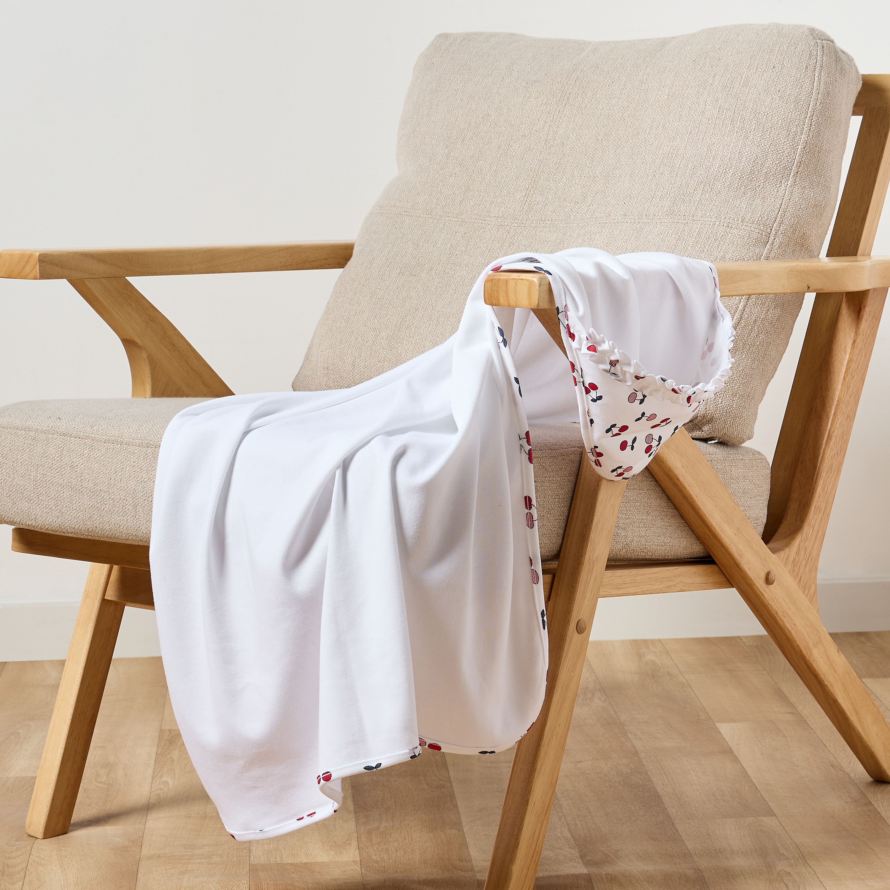 Juniors Cherry Print Receiving Blanket-baby-nursery-blanketsandswaddles-receivingblankets-image-2