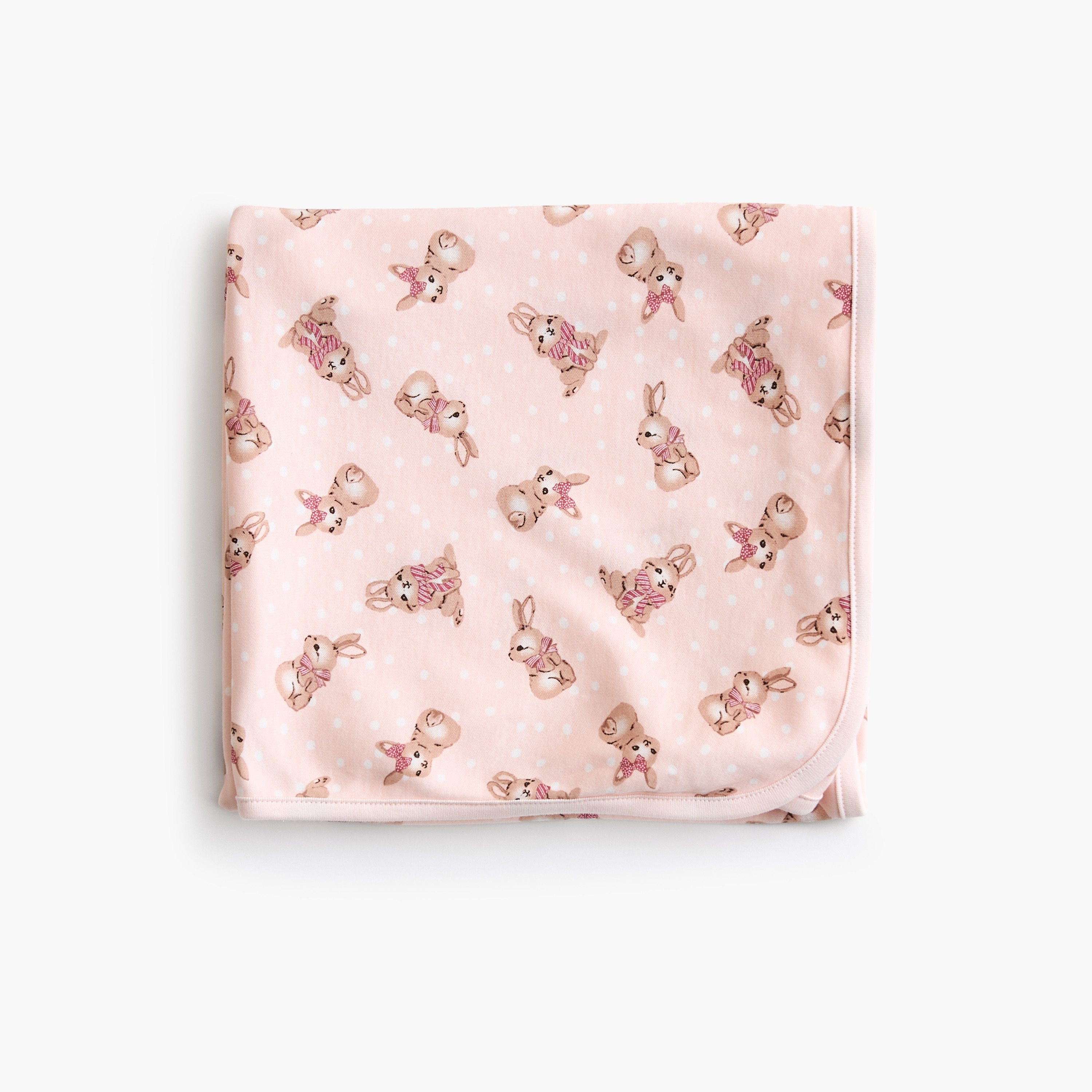 Juniors All-Over Bunny Print Receiving Blanket - 70x70 cm-baby-nursery-blanketsandswaddles-receivingblankets-image-3