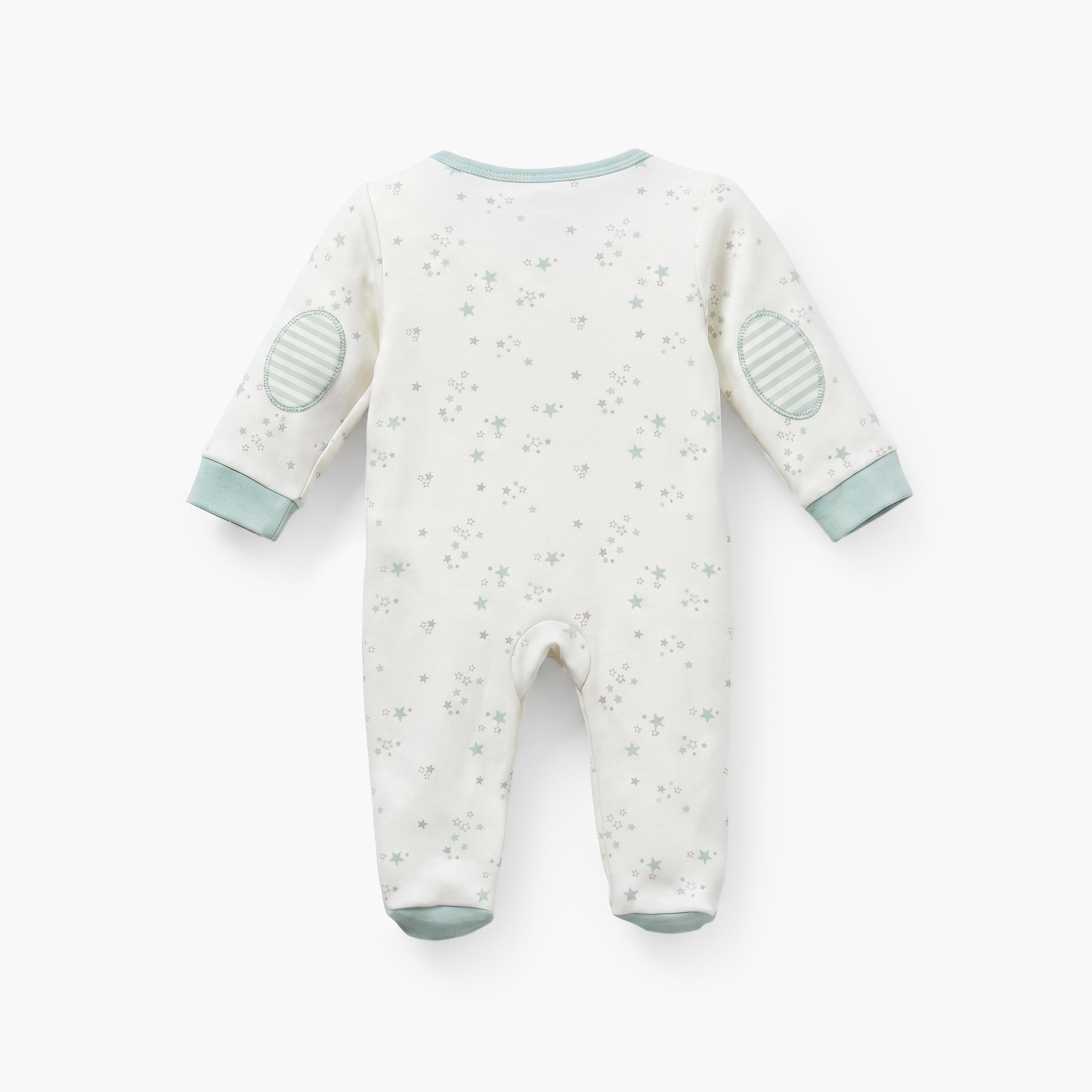 بدلة نوم قطن برقبة ضيقة وأكمام طويلة وطبعات من جونيورز-baby-girls-clothing-nightwear-sleepsuits-image-3