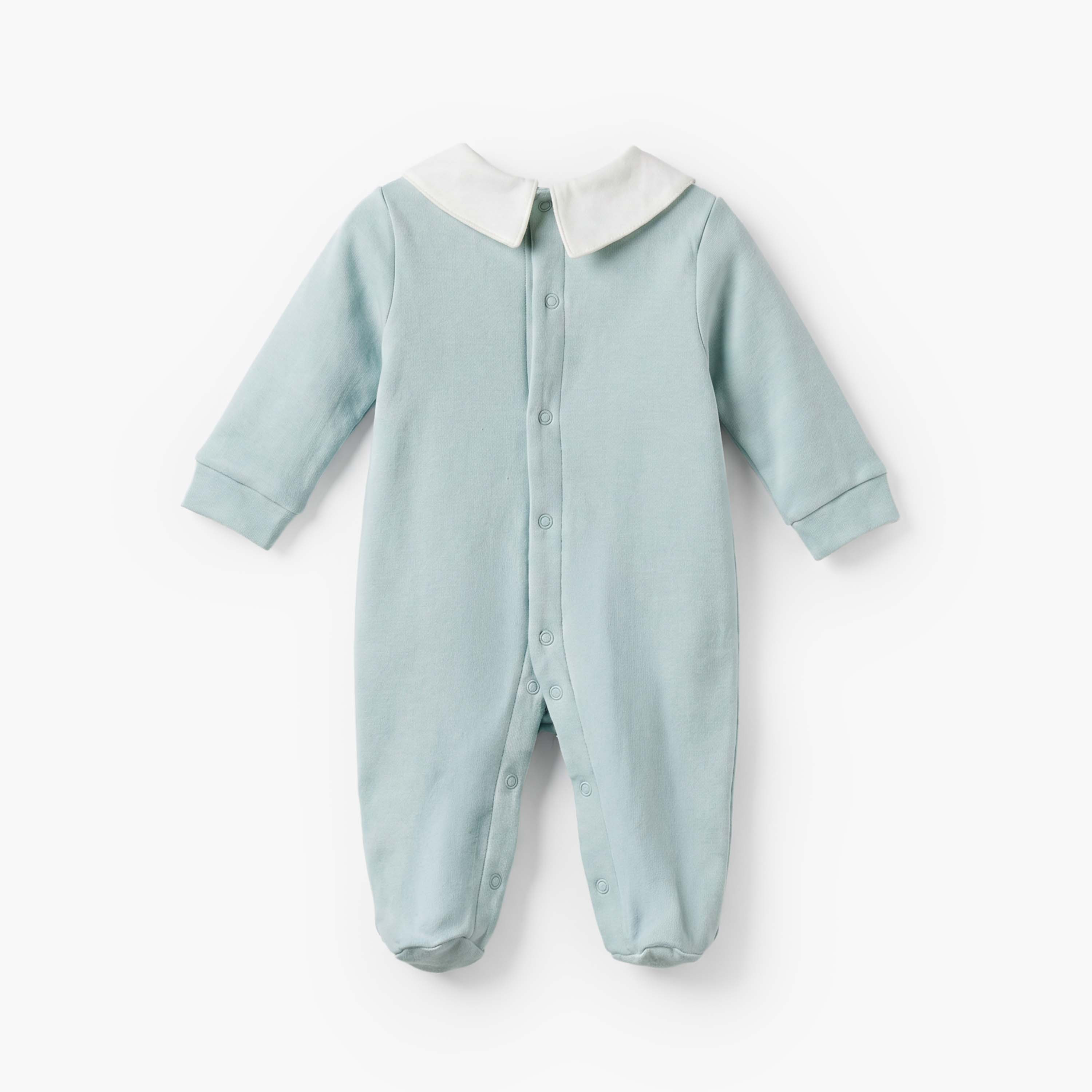 بدلة نوم قطن بياقة عادية وأكمام طويلة وأزرار إغلاق كباسة من جونيورز-baby-girls-clothing-nightwear-sleepsuits-image-3