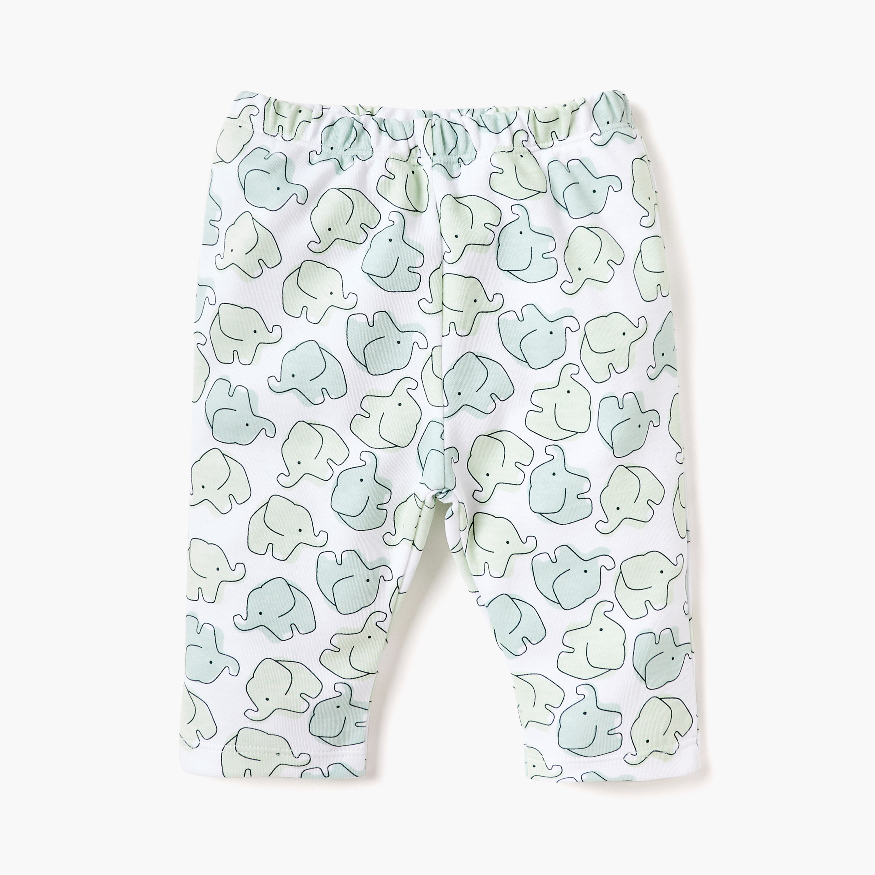 طقم تيشيرت بياقة وطبعات فيل وبنطلون بيجاما بخصر مطاطي من جونيورز-baby-boys-clothing-nightwear-pyjamasets-image-3
