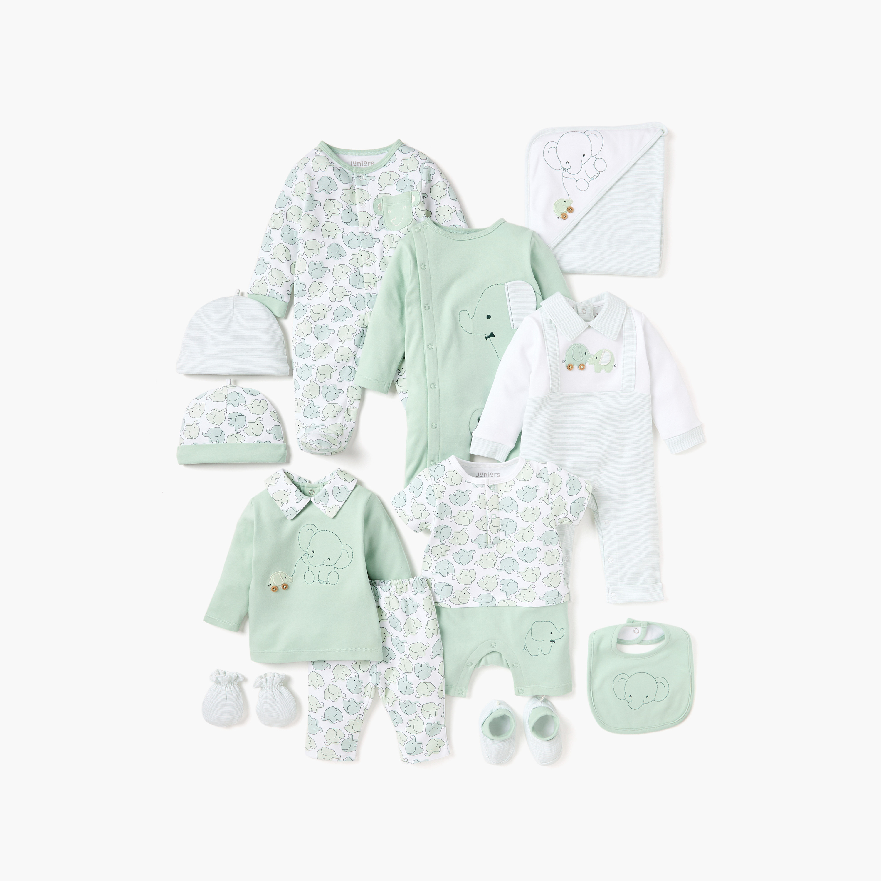 طقم تيشيرت بياقة وطبعات فيل وبنطلون بيجاما بخصر مطاطي من جونيورز-baby-boys-clothing-nightwear-pyjamasets-image-6